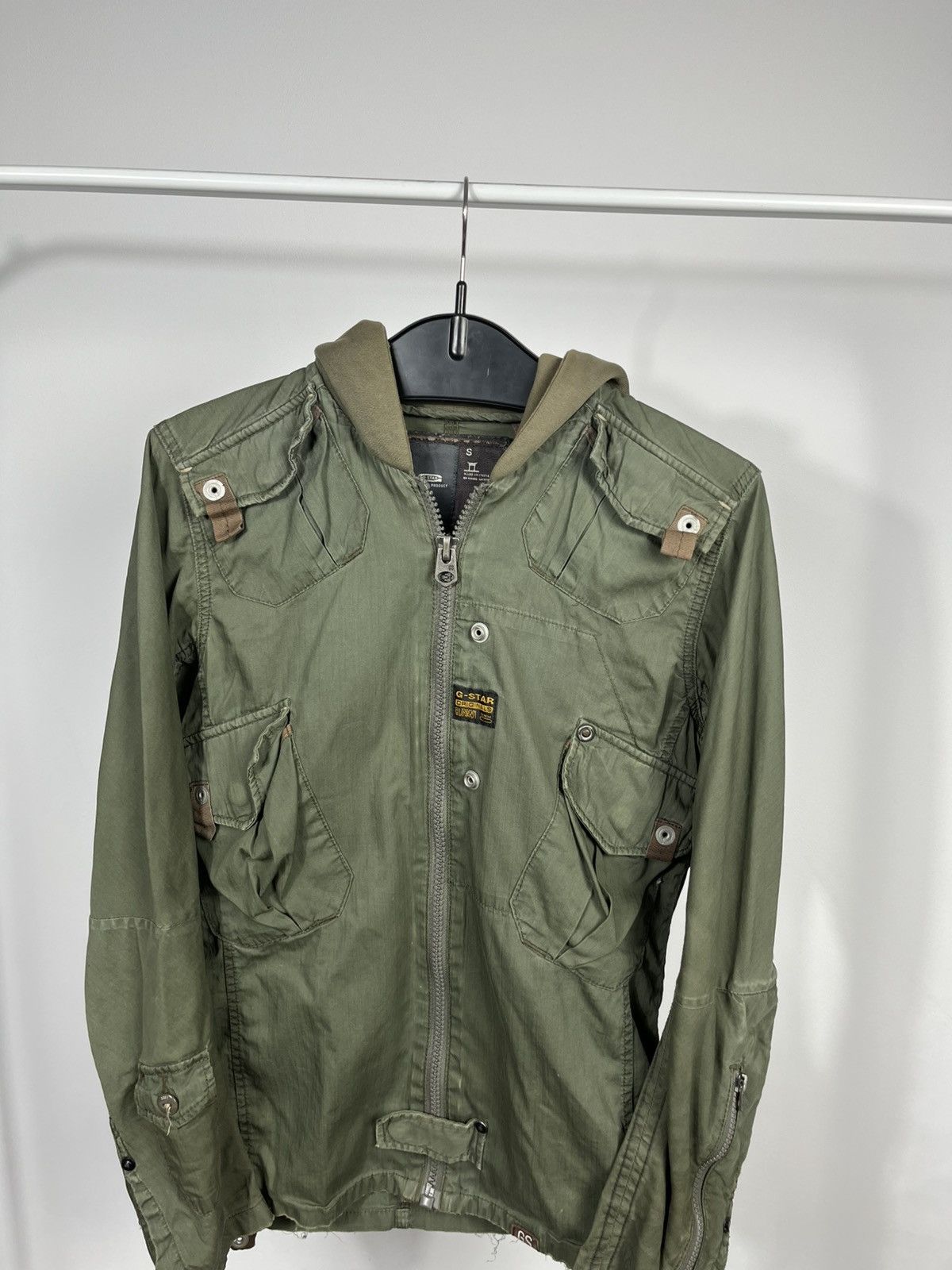 G-Star G Star RAW Green Military Hooded Jacket Zip Up Size S Size US S / EU 44-46 / 1 - 2 Thumbnail