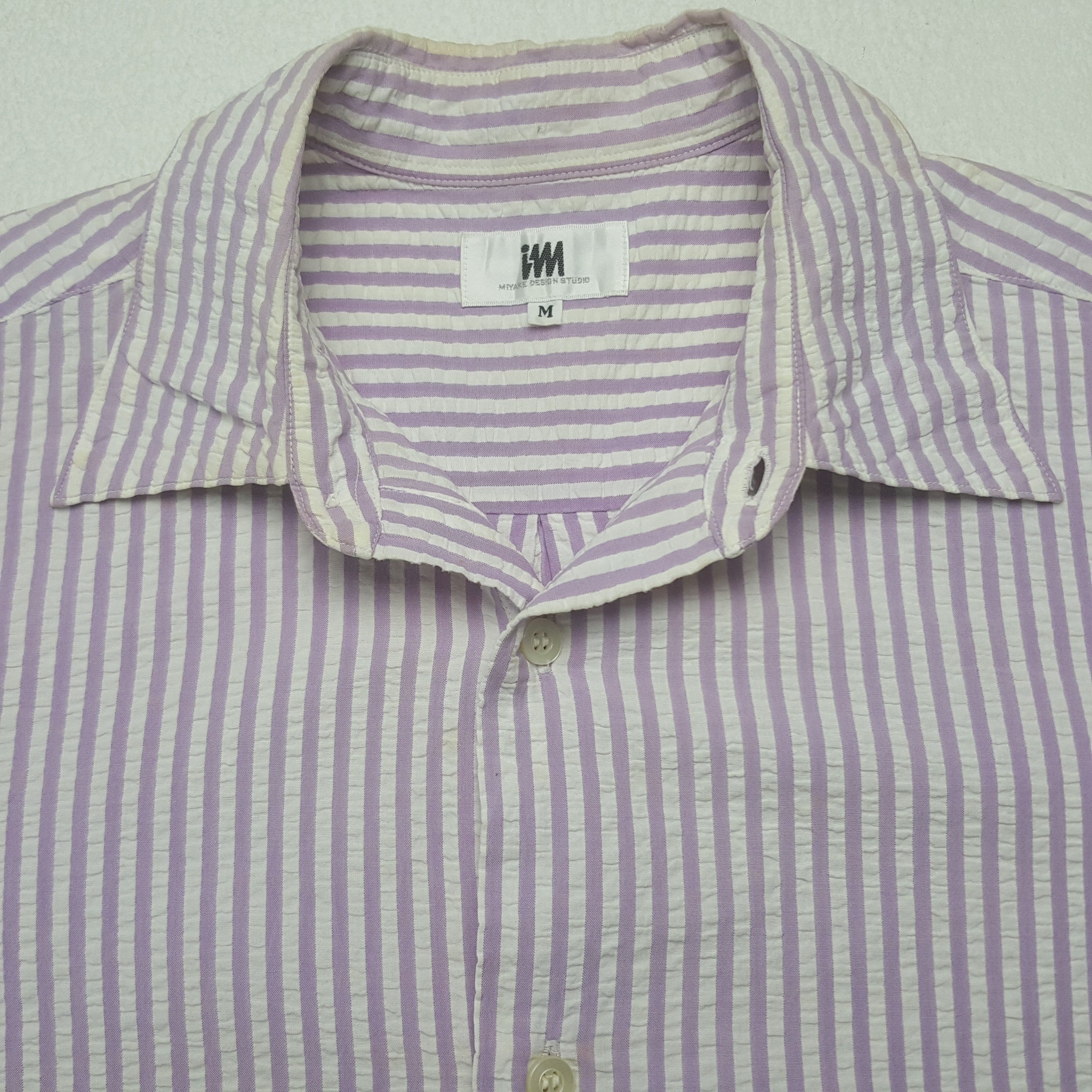 Issey Miyake × Japanese Brand × Vintage Vintage Issey Miyake Striped Button Up Shirt Size US S / EU 44-46 / 1 - 4 Thumbnail