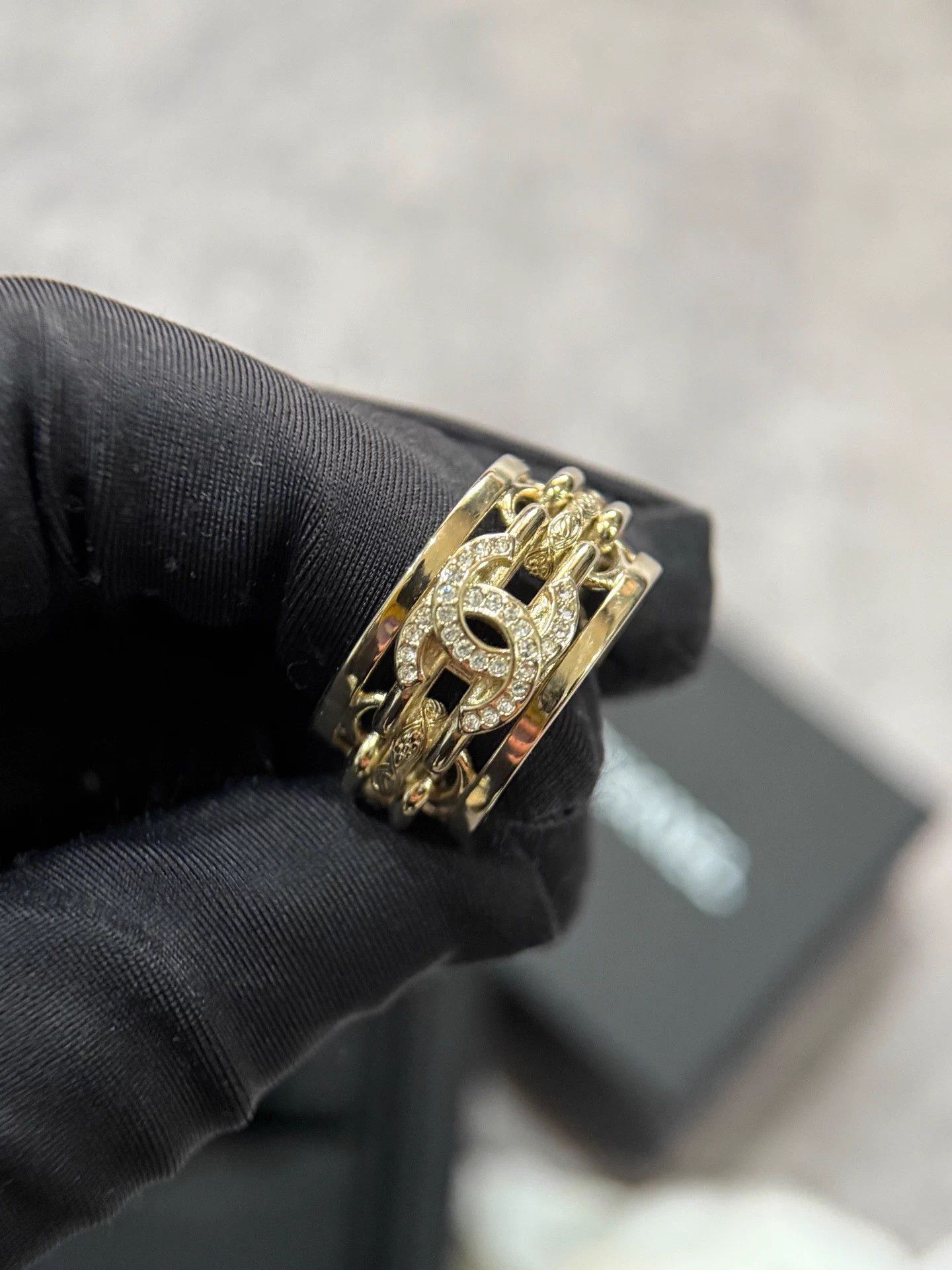 Chanel Chanel 25k Gold Cable Clasp Ring Size ONE SIZE - 4 Thumbnail
