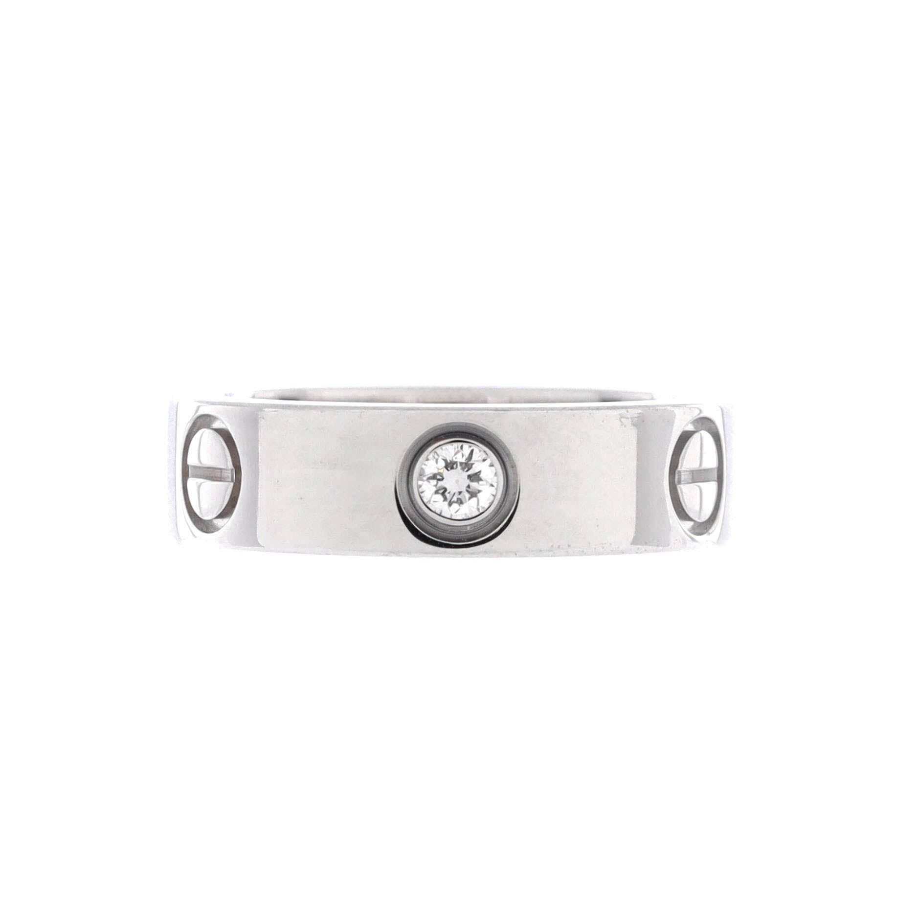 Cartier Love 3 Diamonds Band Ring Size ONE SIZE - 1 Thumbnail