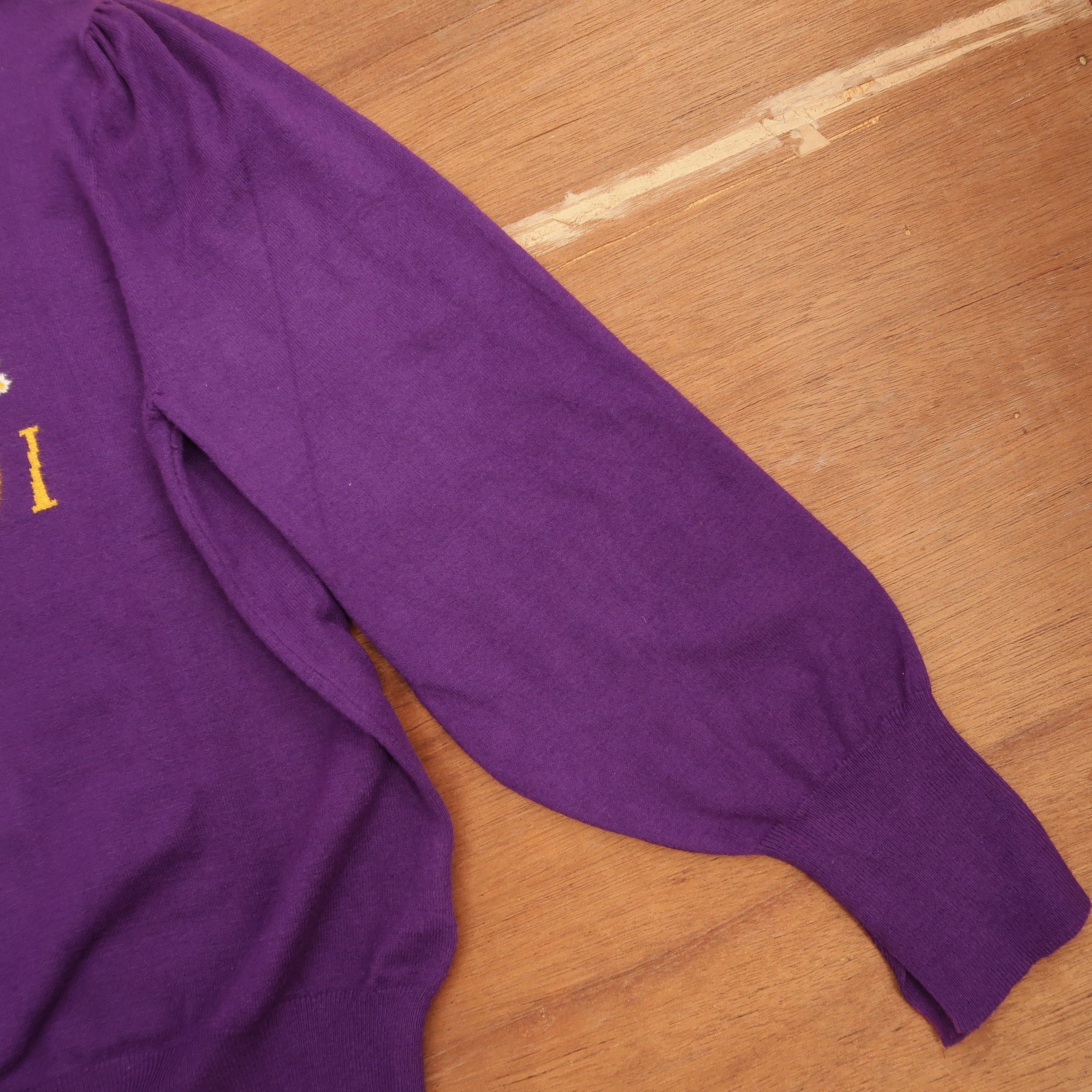 Japanese Brand 2000s Anna Sui Big Spell Out Fuzzy Knit Sweater Size US M / EU 48-50 / 2 - 9 Thumbnail
