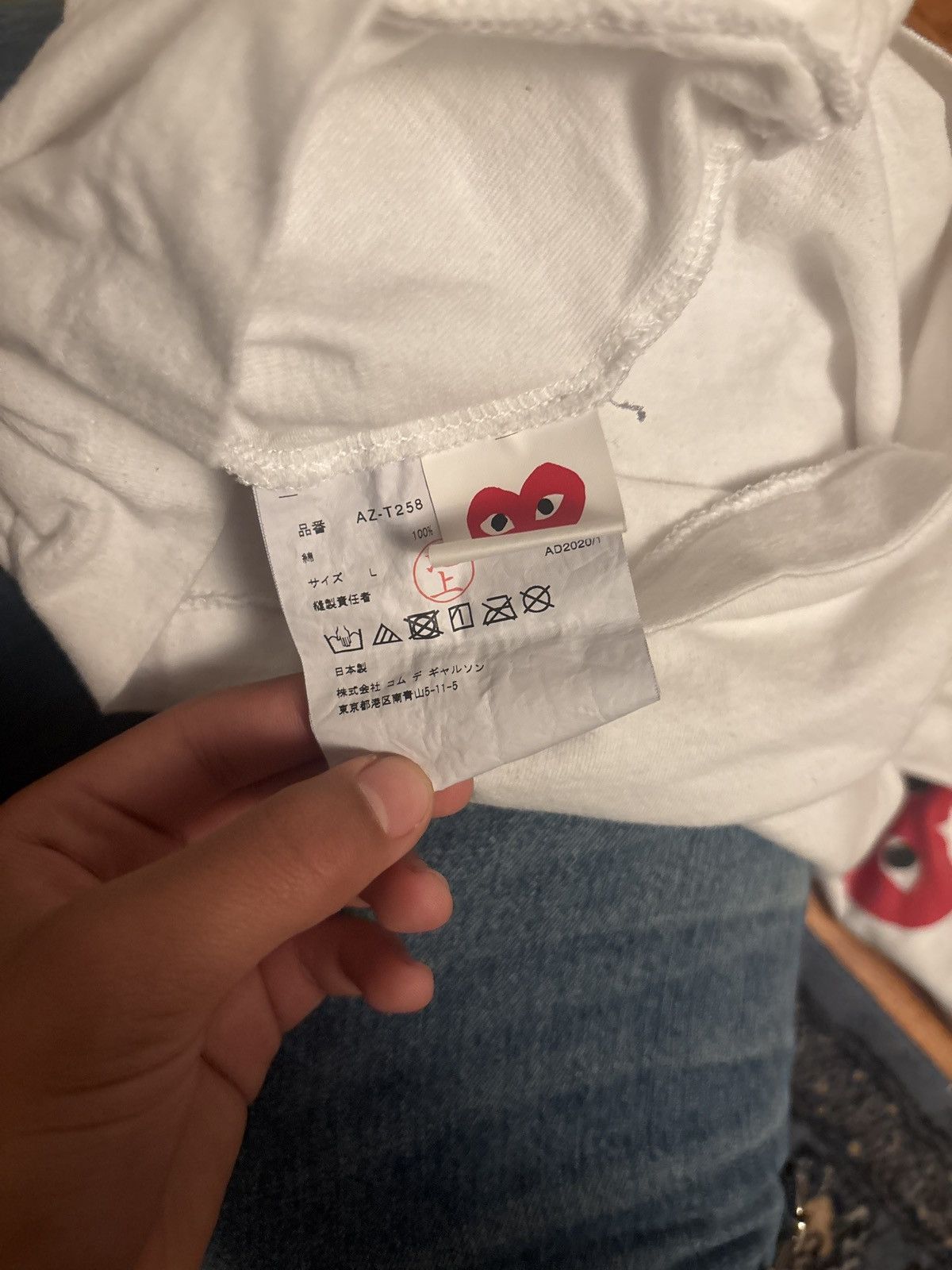 Comme des Garcons PLAY CDG PLAY LONGSLEEVE SIZE LARGE FITS LIKE A SMALL-MEDIUM Size US S / EU 44-46 / 1 - 3 Thumbnail