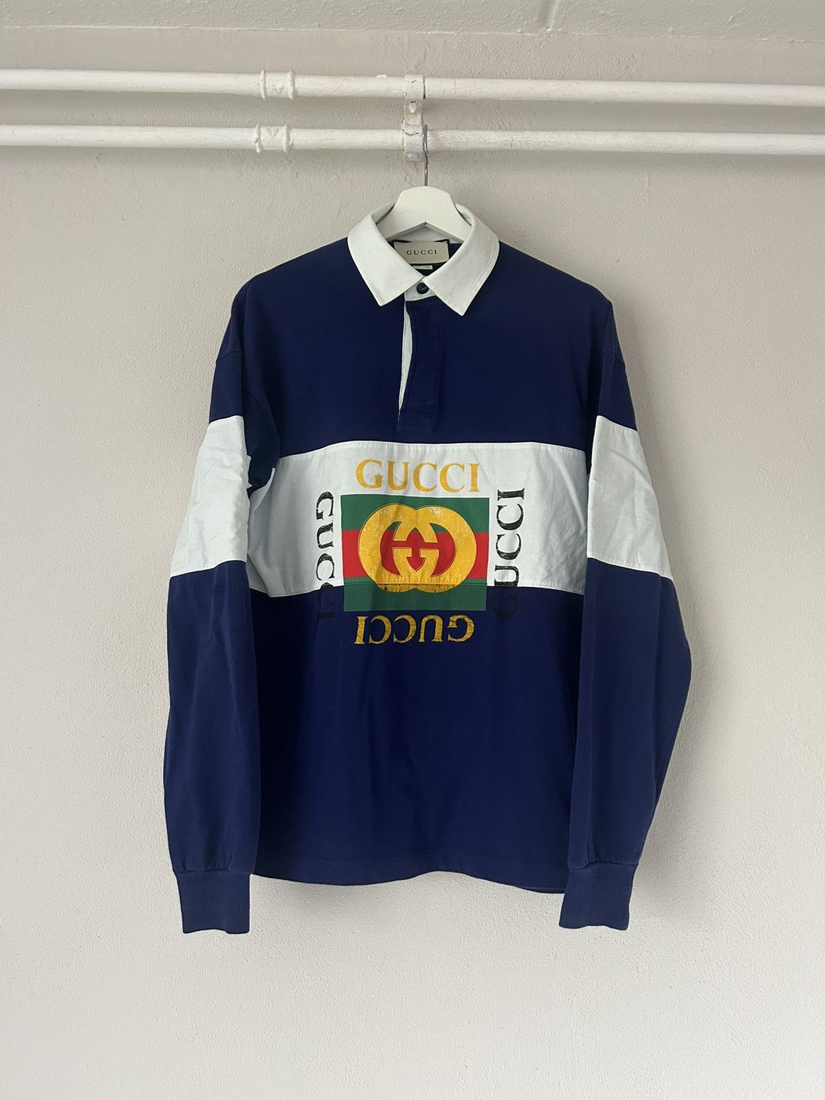 Gucci Gucci Logo Oversized Rugby Polo Sweatshirt Size US XS / EU 42 / 0 - 1 Thumbnail