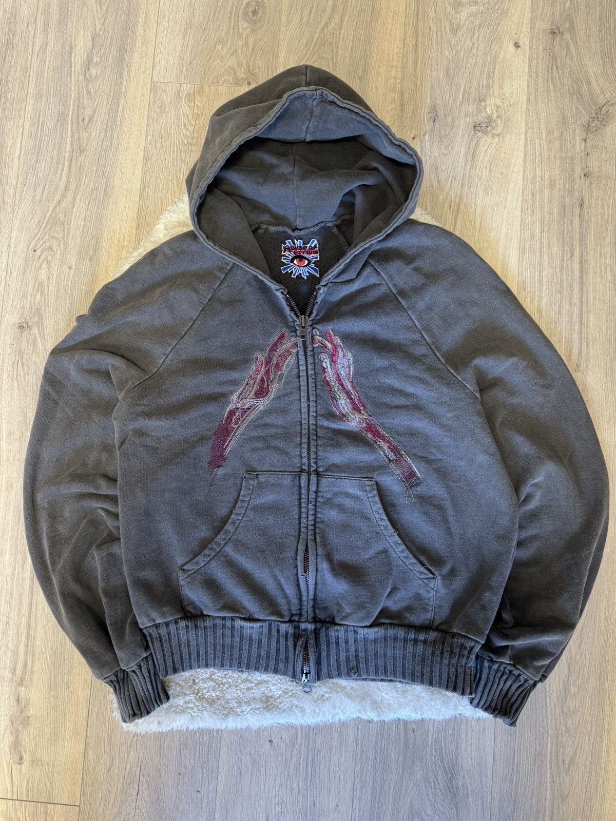 HOUSE OF ERRORS似 ZIP HOODIE HOUSE OF ERRORS似 ZIP HOODIE ALL-SEEING HOODIE IN BLACK