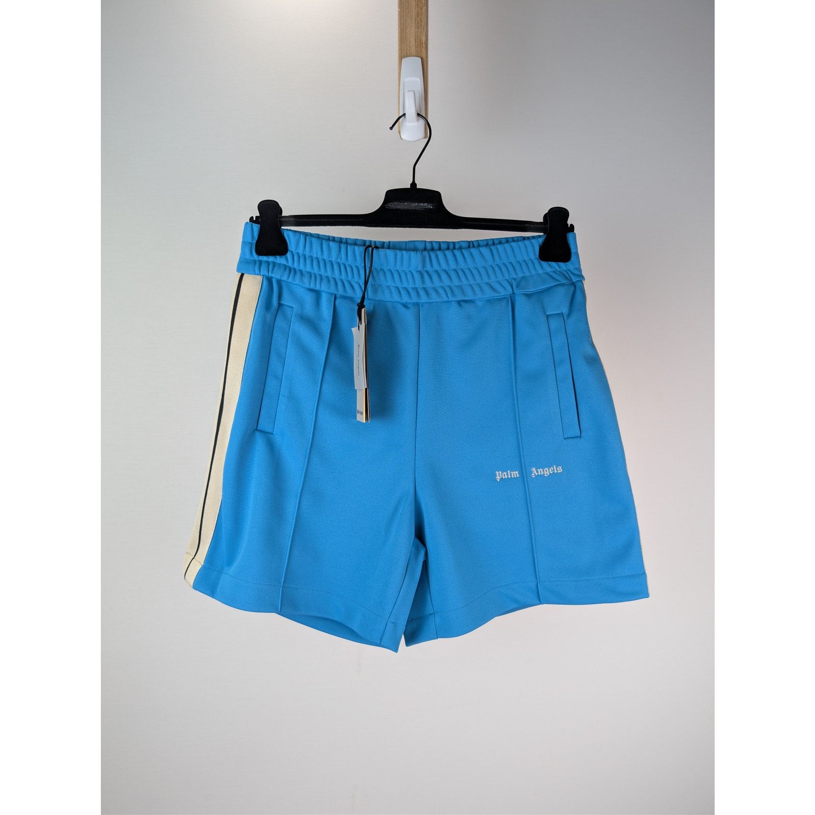 Palm Angels o1rshd1 Classic Logo Track Shorts in Light Blue / Off-White Size US 36 / EU 52 - 7 Thumbnail
