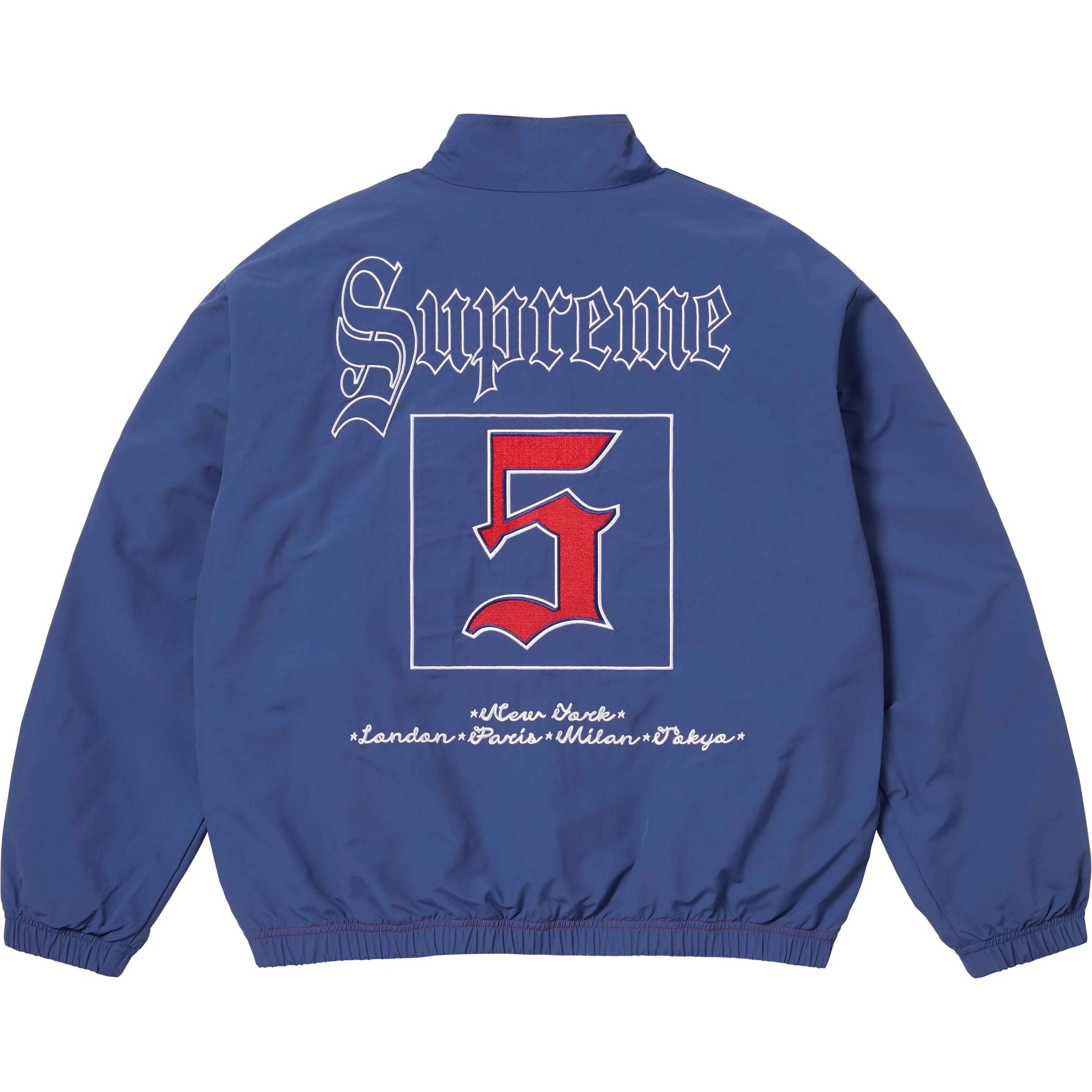 Supreme Supreme Old English Track Jacket Size US XL / EU 56 / 4 - 3 Thumbnail