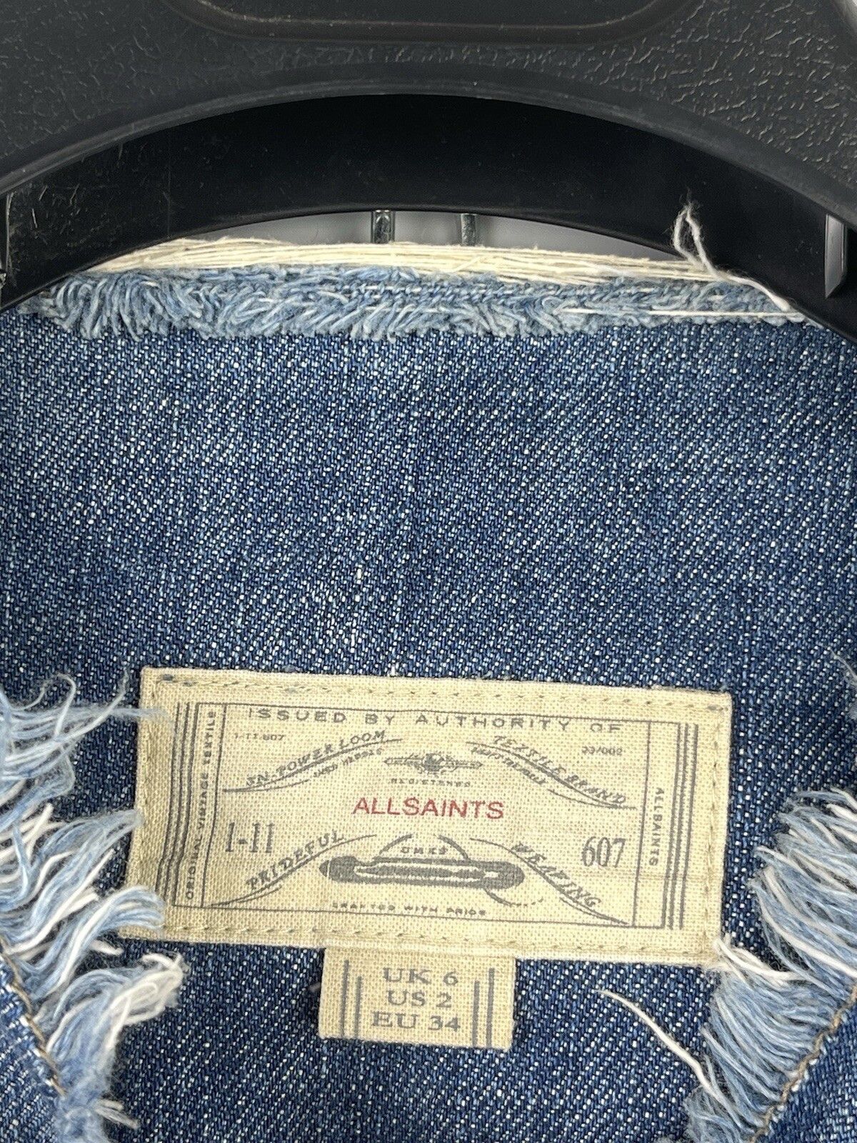 Allsaints Allsaints Womens Aya Denim Casual Jacket Size S / US 4 / IT 40 - 18 Thumbnail