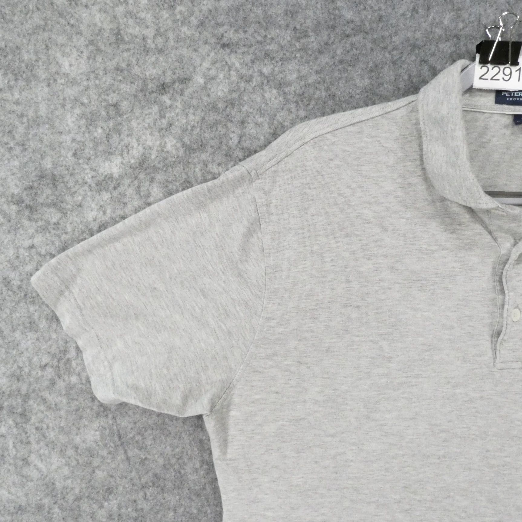 Peter Millar Peter Millar Crown Crafted Polo Mens Large Gray Striped Golf Shirt Size US L / EU 52-54 / 3 - 3 Thumbnail