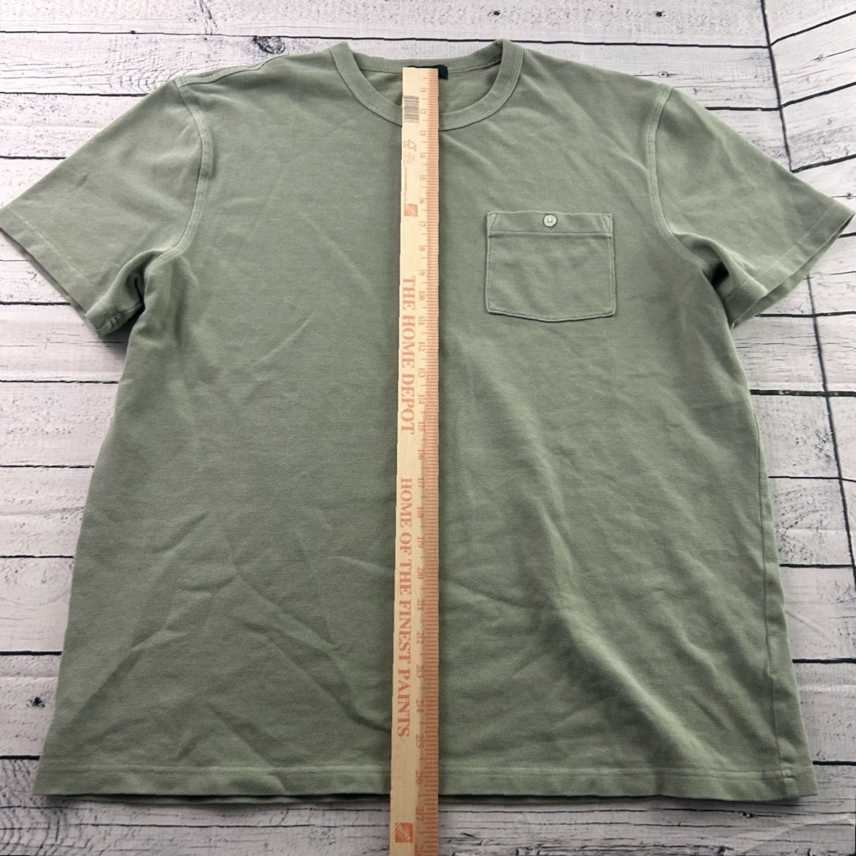 J.Crew VINTAGE J.CREW Pique Knit Short Sleeve Pocket Shirt Men's Large Green Shirt Pocket J.CREW Vintage Green L Mens Size US L / EU 52-54 / 3 - 3 Thumbnail