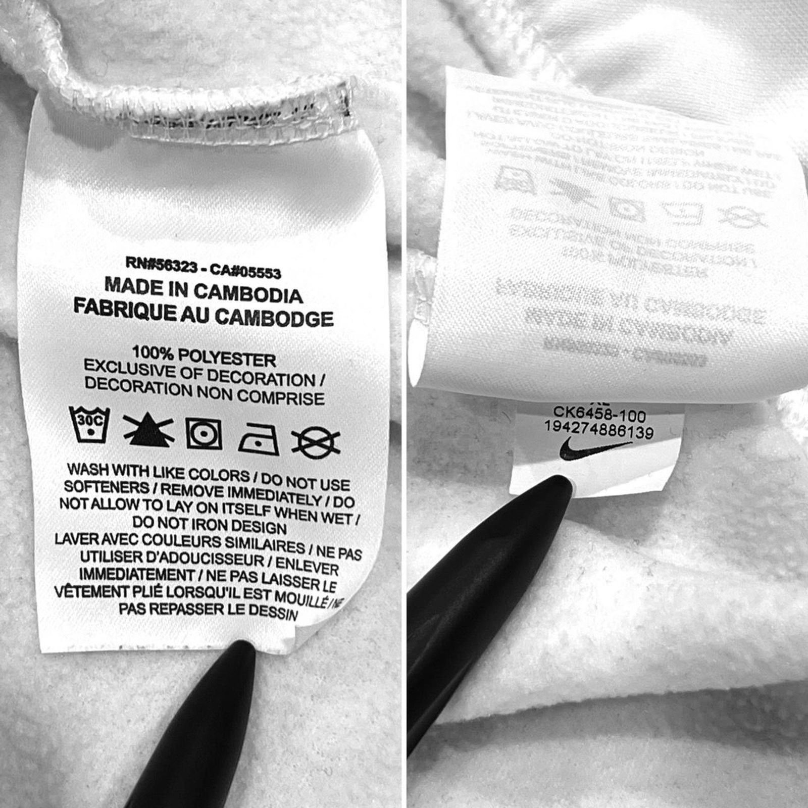 Nike Nike Big Swoosh Logo White Sportswear Fleece Hoodie Size US XL / EU 56 / 4 - 6 Thumbnail