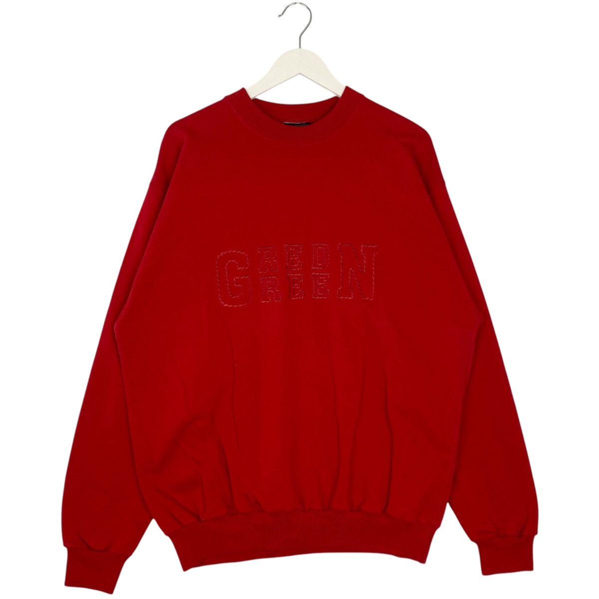 Vintage Vintage Red/Green Crewneck Sweatshirt Red Pullover Jumper M Size US M / EU 48-50 / 2 - 1 Thumbnail