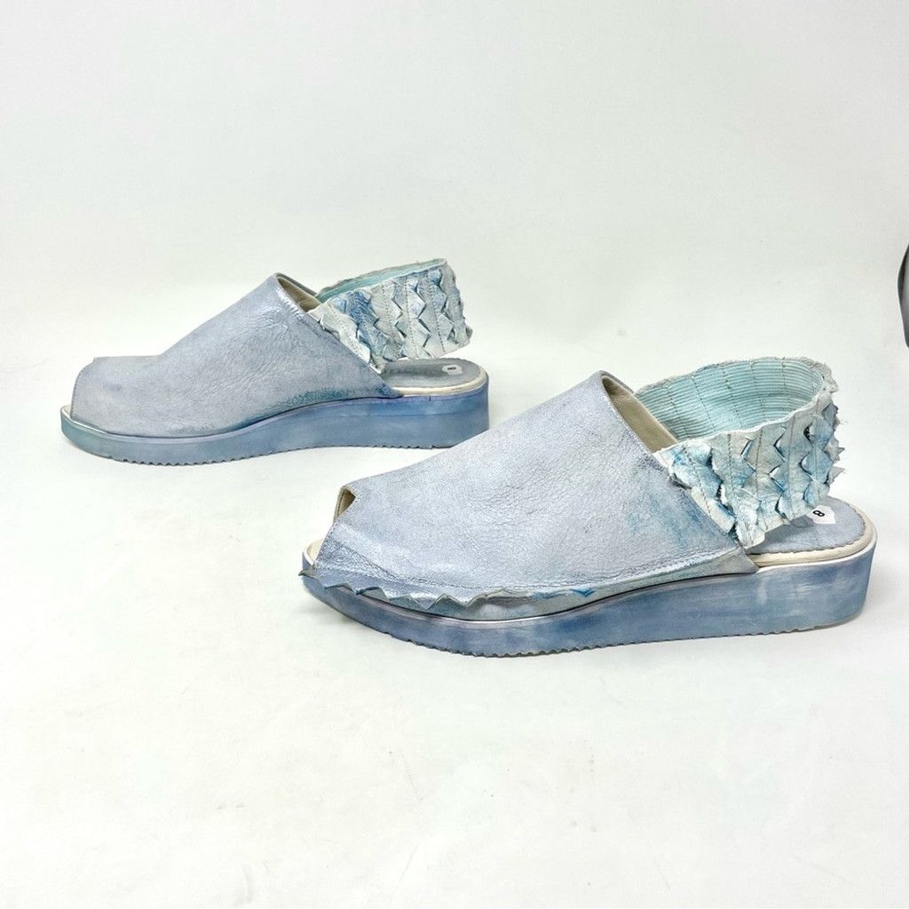 Other NEW Papucei Holdin’ On Ice Blue Leather Sling Back Size 39 Size US 9 / IT 39 - 6 Thumbnail