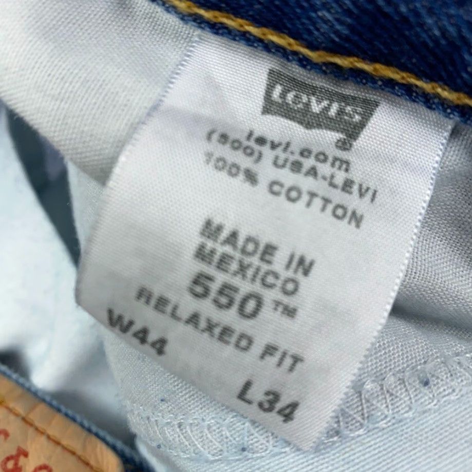 Levi's VINTAGE Levi's 550 Jeans Men 44x24 Short Hemmed Wide Leg Retro Grunge Denim Blue Size US 42 / EU 58 - 7 Thumbnail