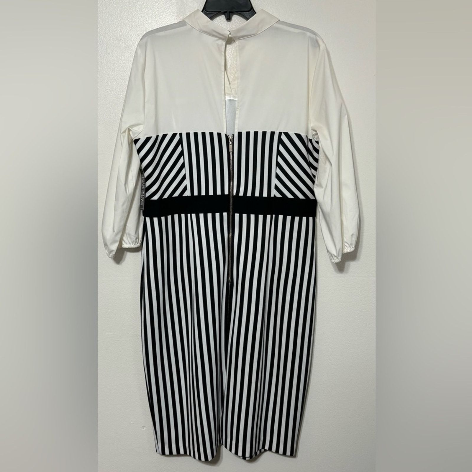 Other NY&C 7th Avenue Navy White Striped Dress XL NWT 3/4 Sleeve Size XL / US 12-14 / IT 48-50 - 2 Thumbnail