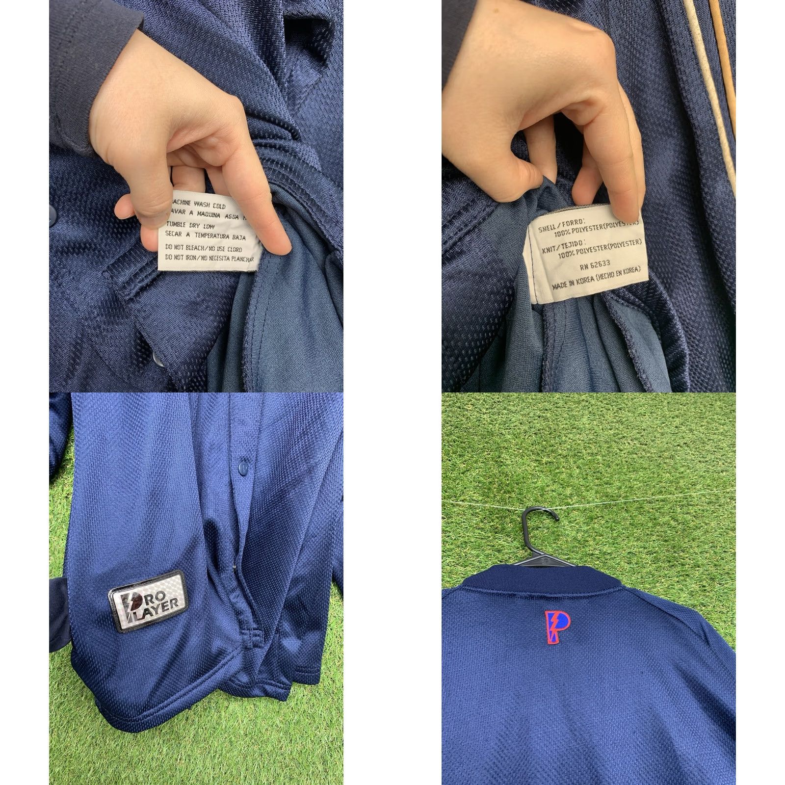 Pro Player VINTAGE Pro-player Jacket Mens Large Full Zip Embroidered Blue University Football Jayhawks KU Y2k Art Sports College Size US L / EU 52-54 / 3 - 10 Thumbnail