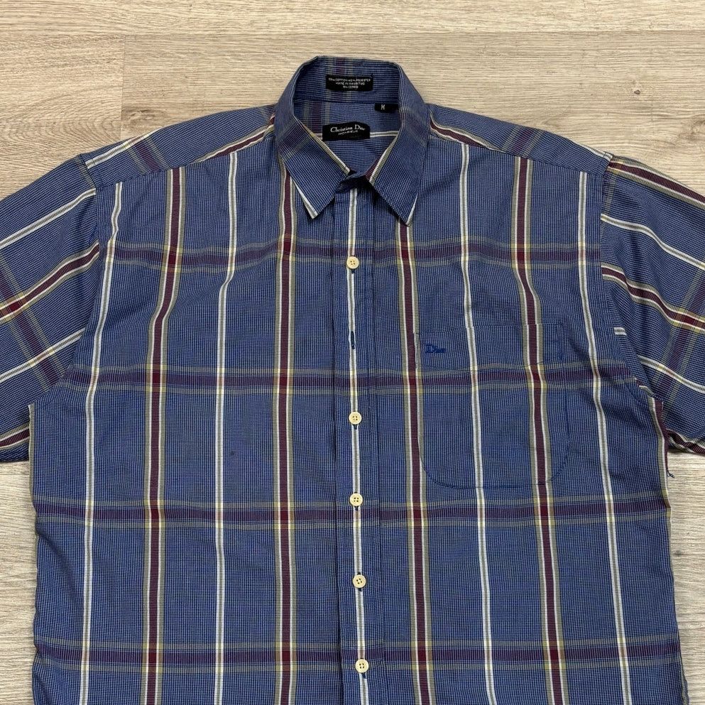 Christian Dior Monsieur × Vintage VTG Christian Dior Monsieur Plaid Button Up Shirt Men's M Size US M / EU 48-50 / 2 - 2 Thumbnail