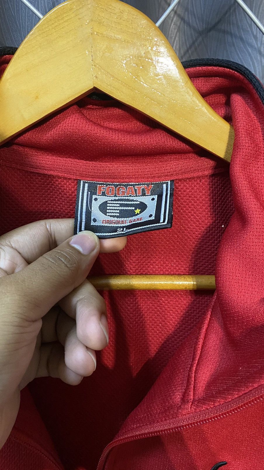14th Addiction × Japanese Brand × Vintage FOGATY HOUSE EMBROIDERY OUTERWEAR RED Size US L / EU 52-54 / 3 - 6 Thumbnail