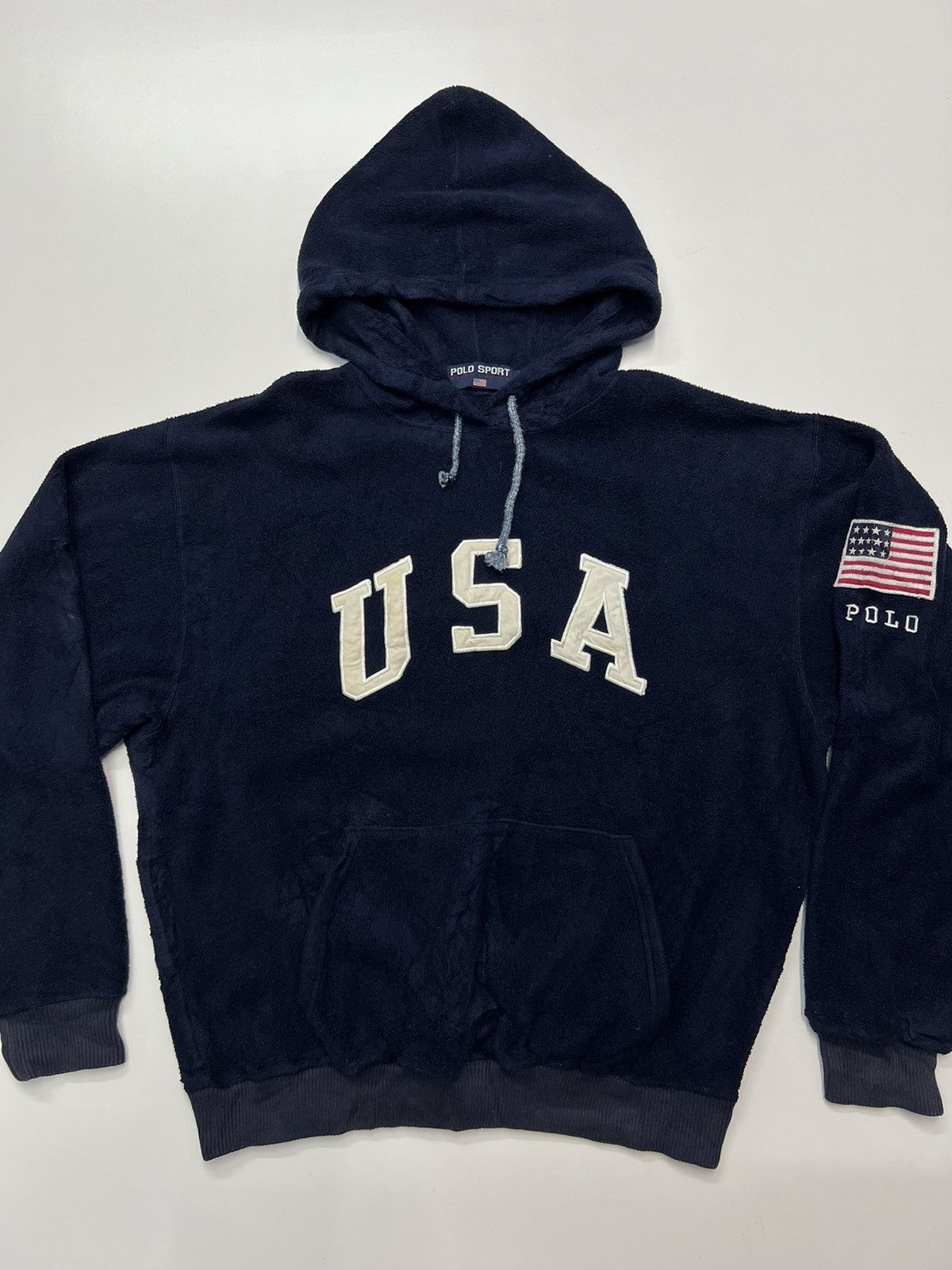 Polo Ralph Lauren 🔥VINTAGE POLO RALPH LAUREN USA HOODIE Size US L / EU 52-54 / 3 - 2 Thumbnail