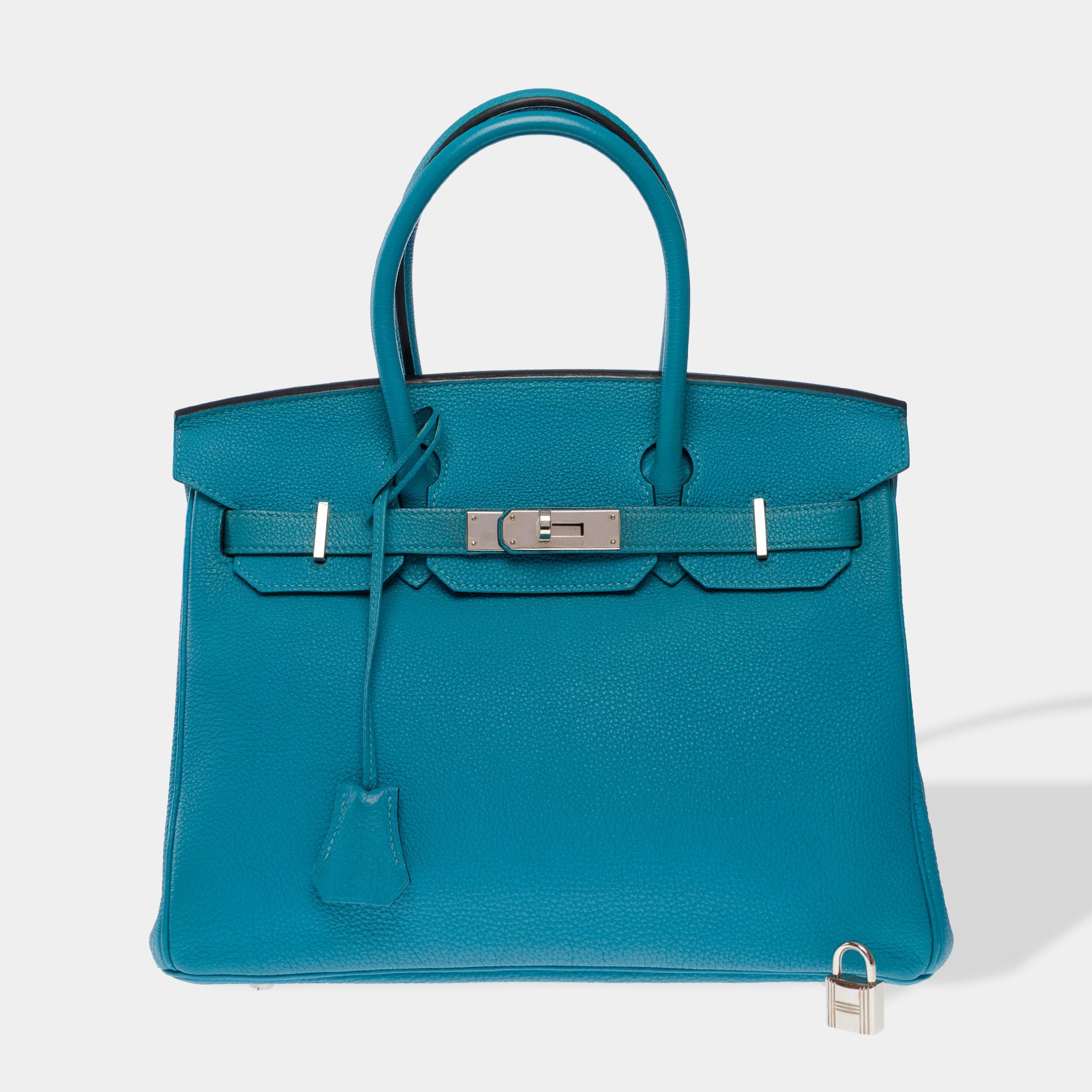 Hermes HERMES Birkin 30 in Blue Leather Size ONE SIZE - 1 Thumbnail