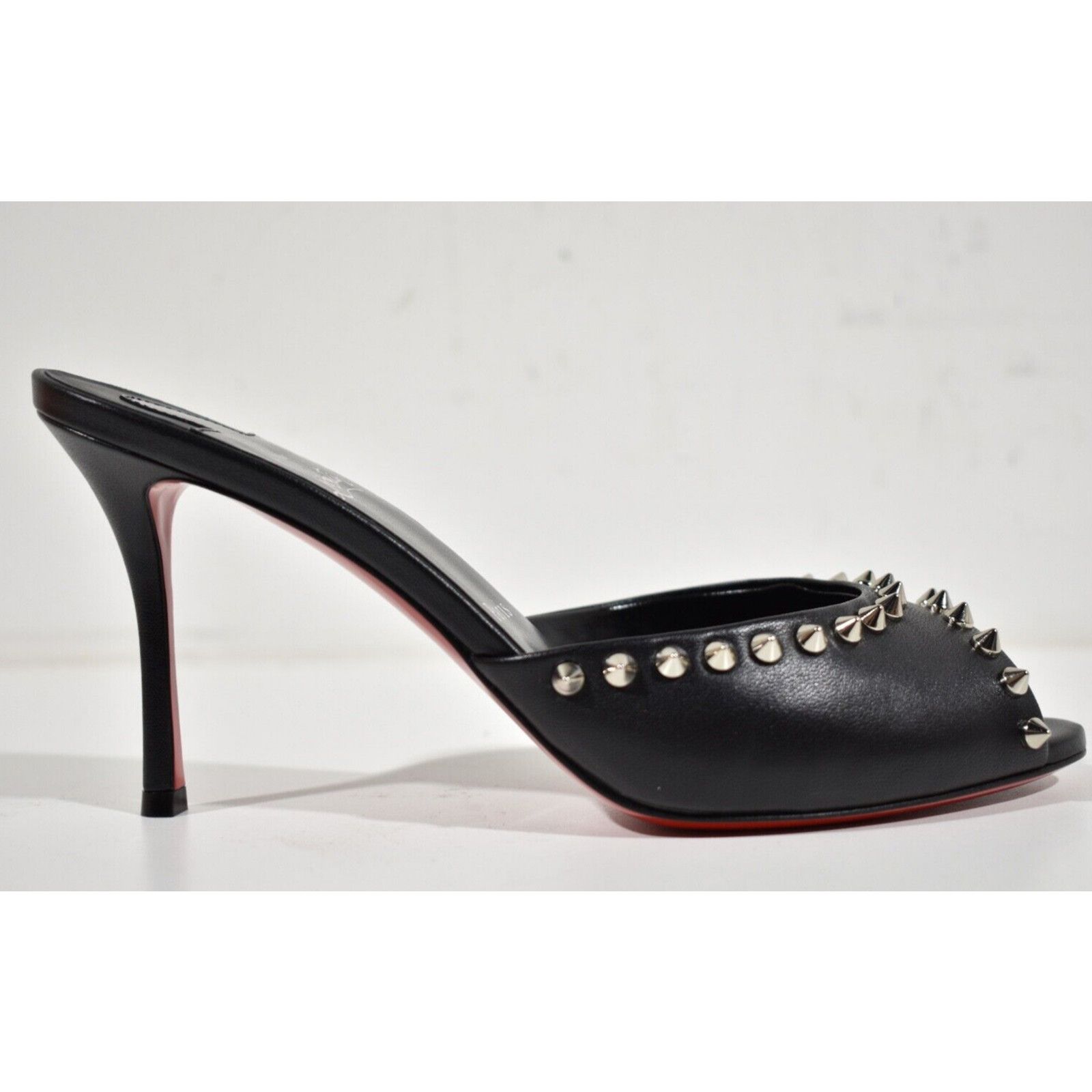 Christian Louboutin Me Dolly Spike 85 Black Backless Sandal Mule Heel Pump 36.5 Size US 6.5 / IT 36.5 - 2 Thumbnail