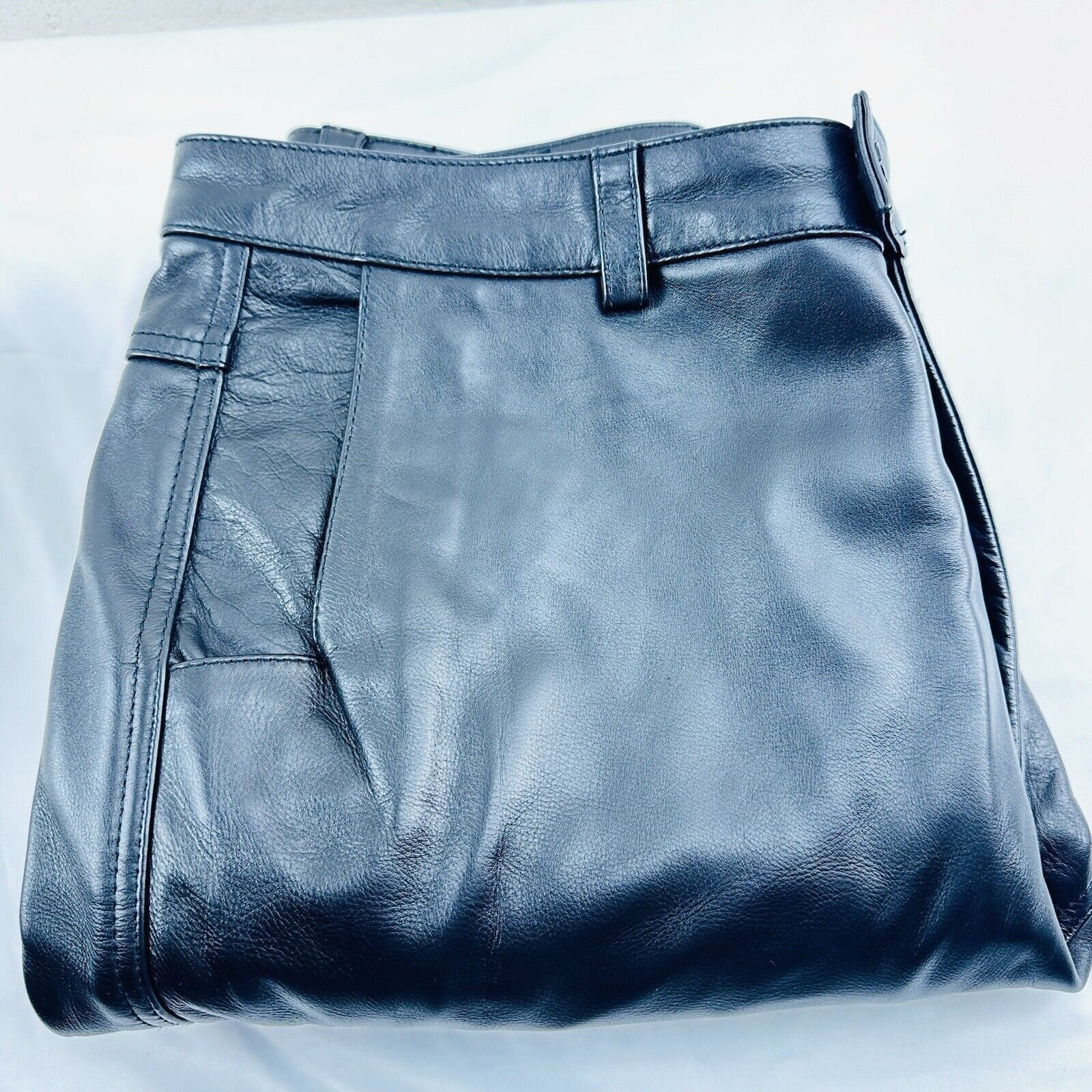 Homme + Femme La HOMME + FEMME LEATHER PANTS NEW SZ 36x32, New Without Tags Size US 36 / EU 52 - 12 Thumbnail