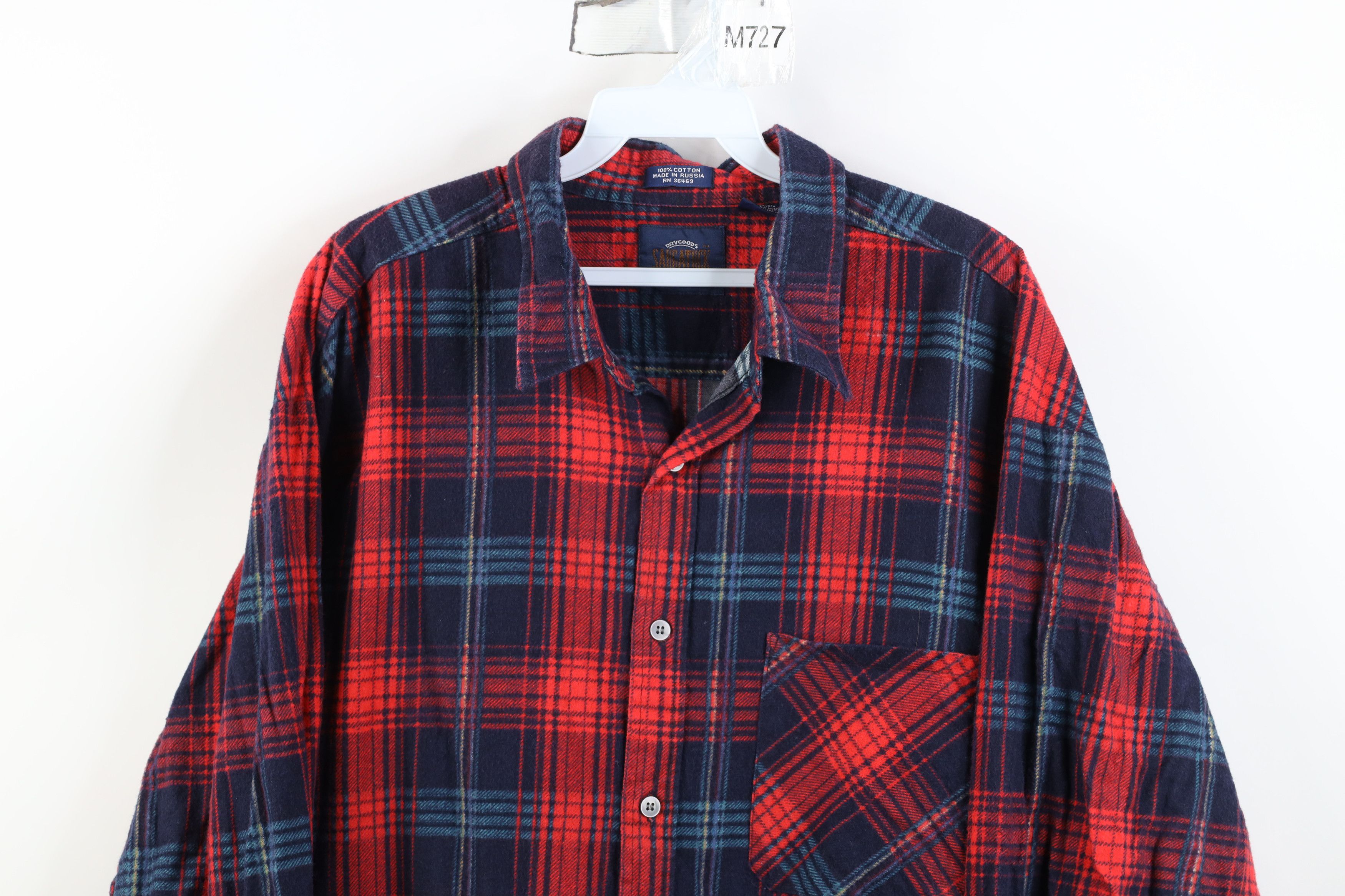 Vintage Vintage 90s Streetwear Collared Button Shirt Red Plaid Size US XL / EU 56 / 4 - 2 Thumbnail