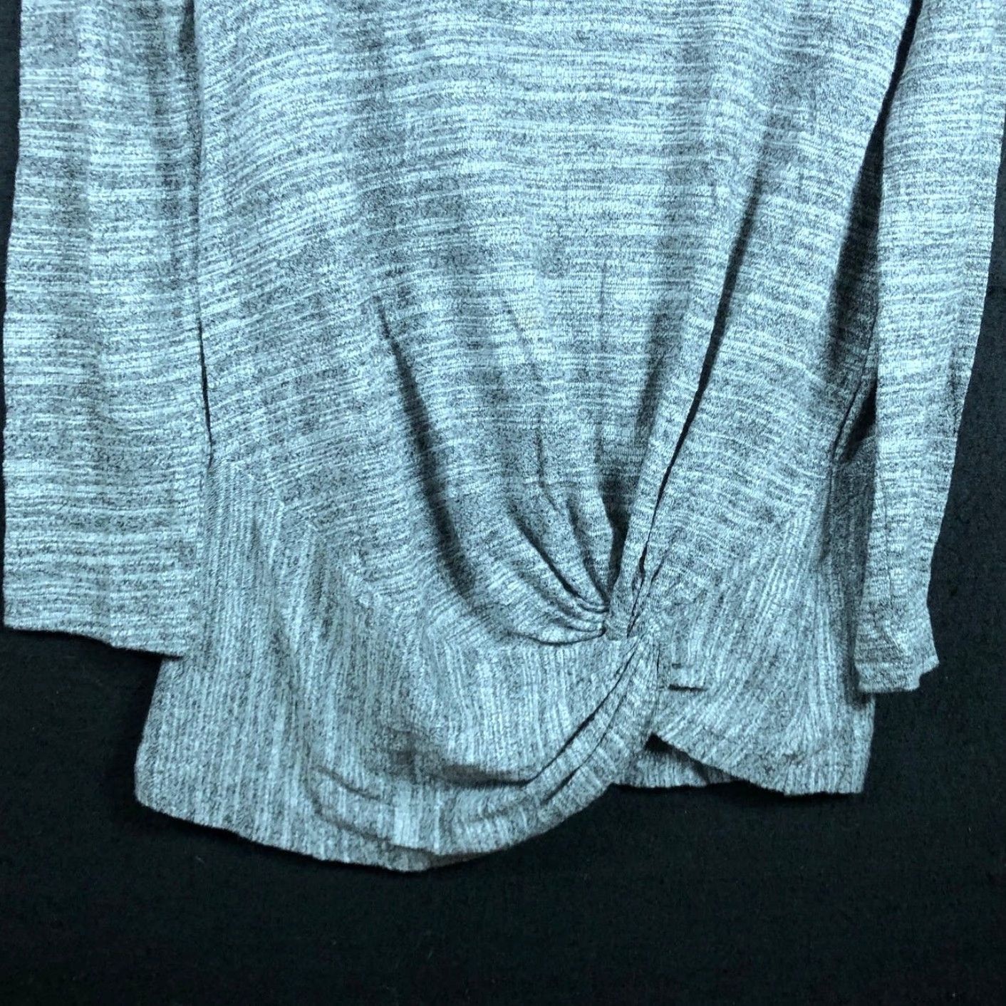 Banana Republic Banana Republic Womens Shirt Gray Crew Long Sleeve Front Twist Tunic XS Size XS / US 0-2 / IT 36-38 - 3 Thumbnail