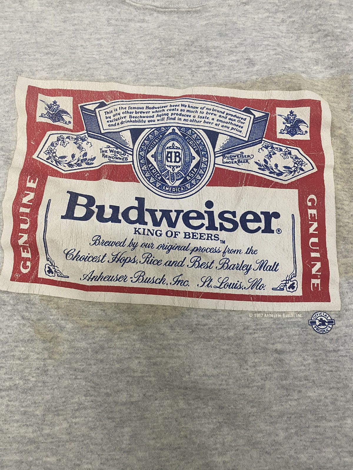 Budweiser × Vintage vintage budweiser beer big printed sweatshirt large Size US L / EU 52-54 / 3 - 2 Thumbnail
