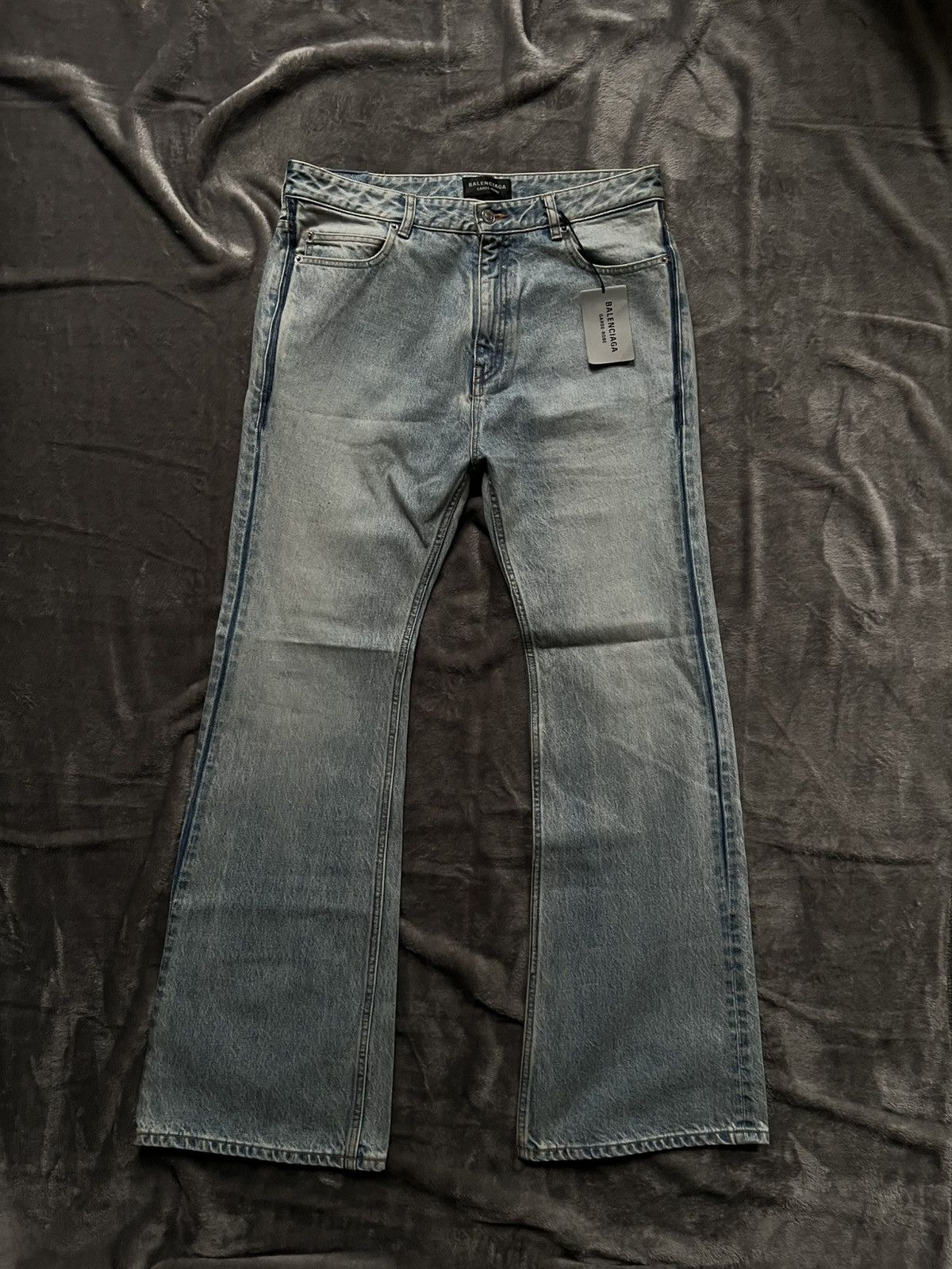 Balenciaga Ice Blue Flared Jeans