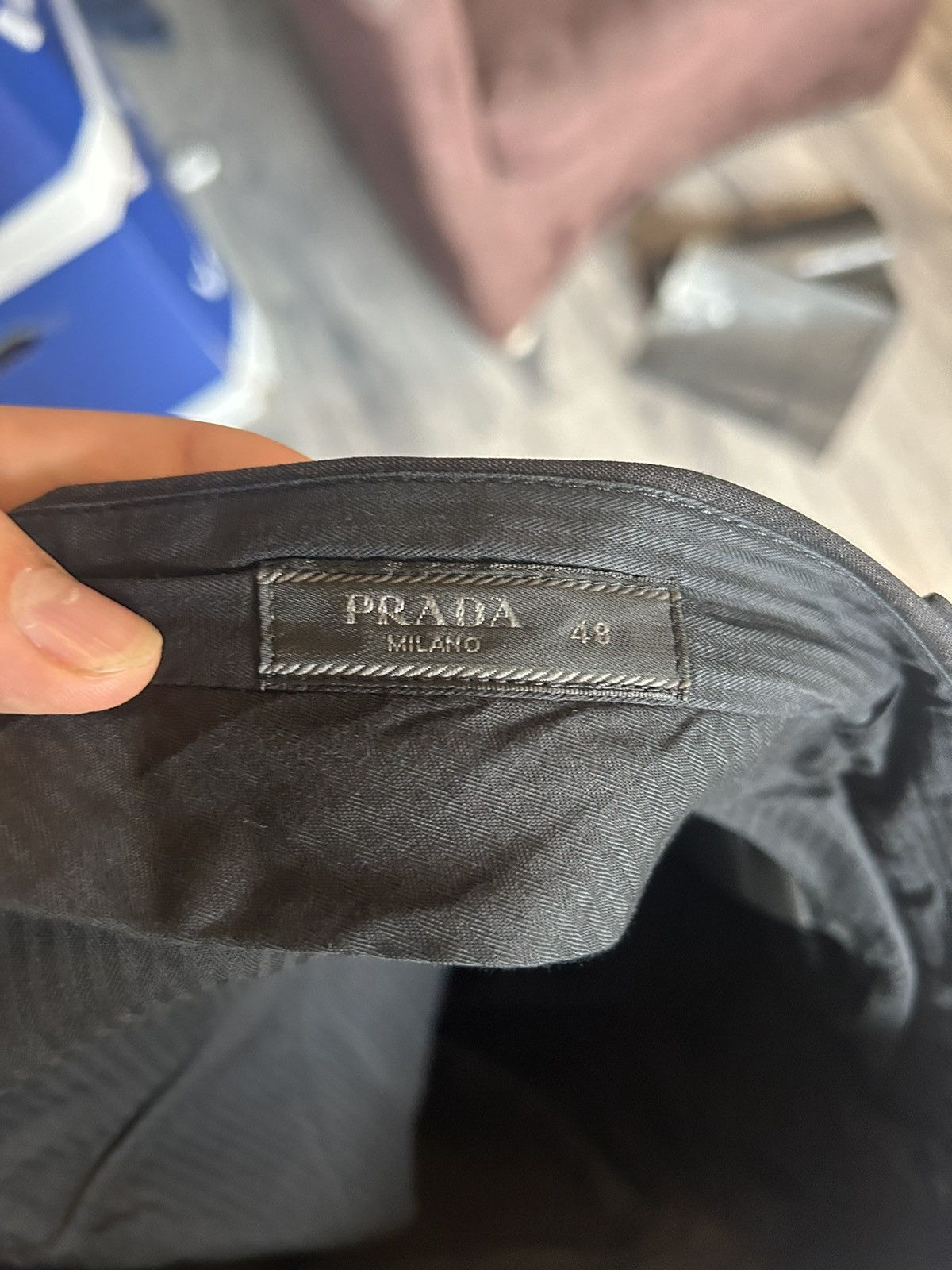 Prada Prada Black Wool Blend Slim Fit Trousers Size US 30 / EU 46 - 15 Thumbnail