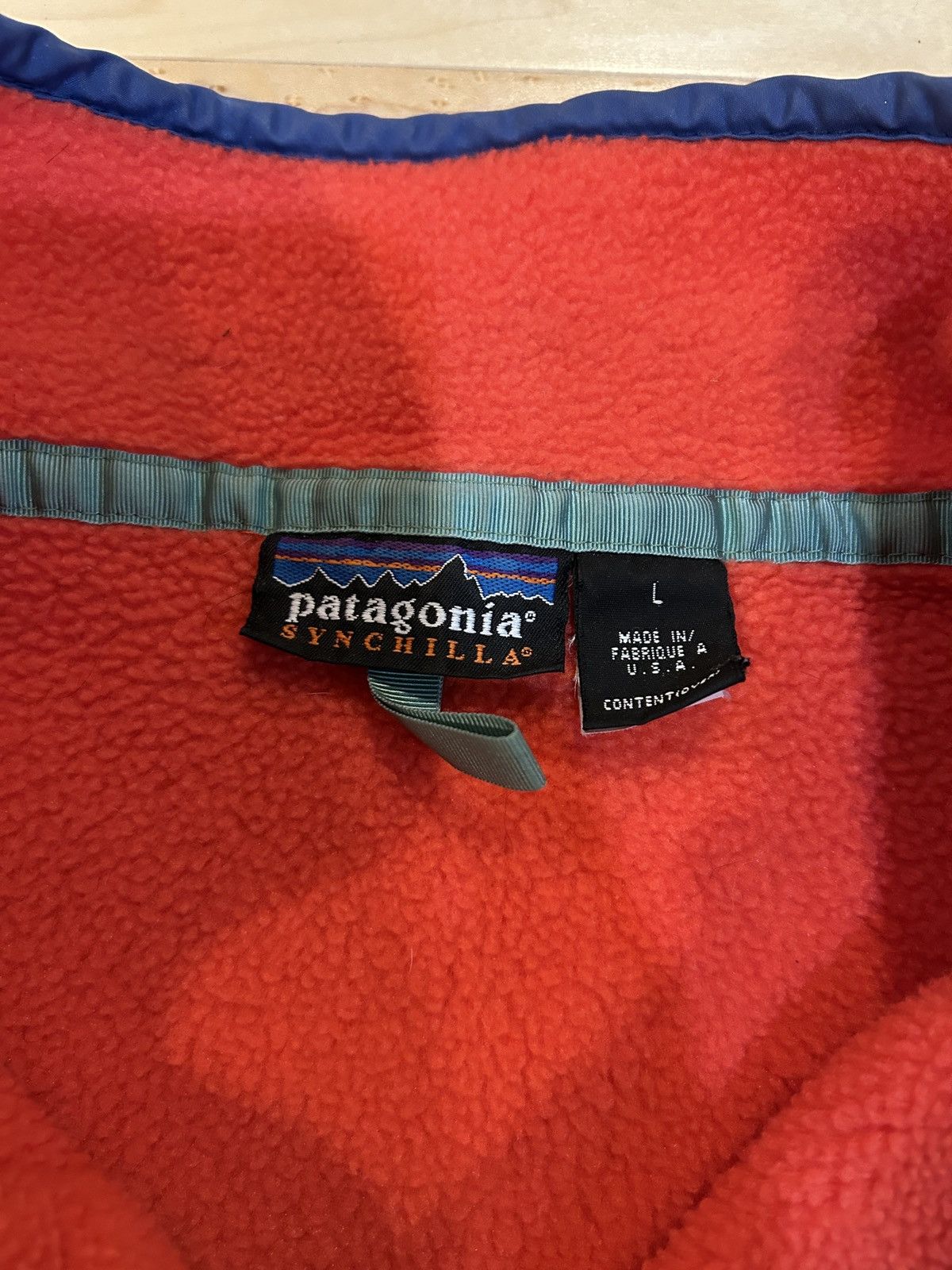 Patagonia Patagonia Synchilla Snap Fleece Coral Orange Blue Large Size US L / EU 52-54 / 3 - 4 Thumbnail