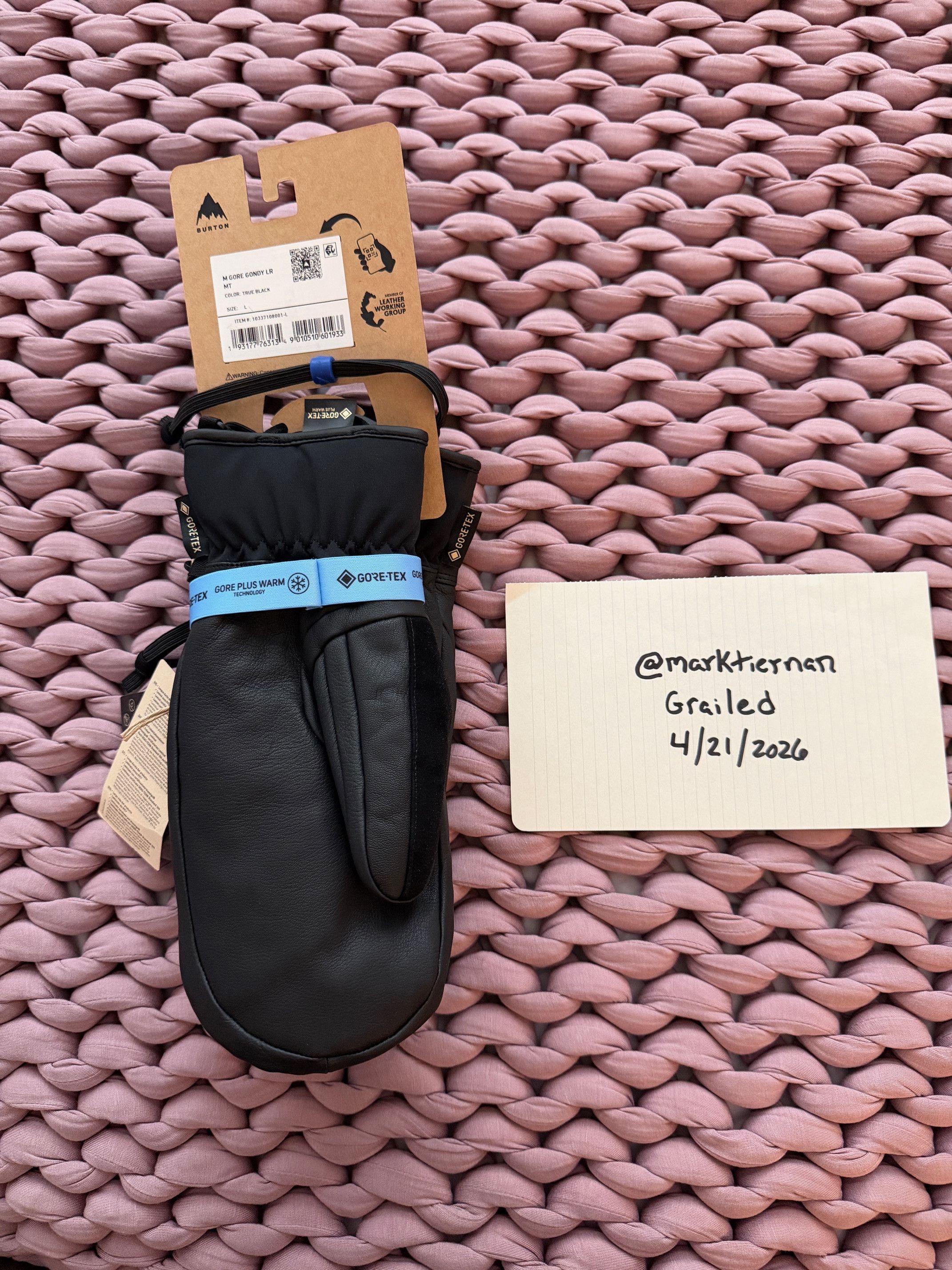 Burton Burton Gondy GORE-TEX Leather Mittens - Size Large Size ONE SIZE - 3 Thumbnail