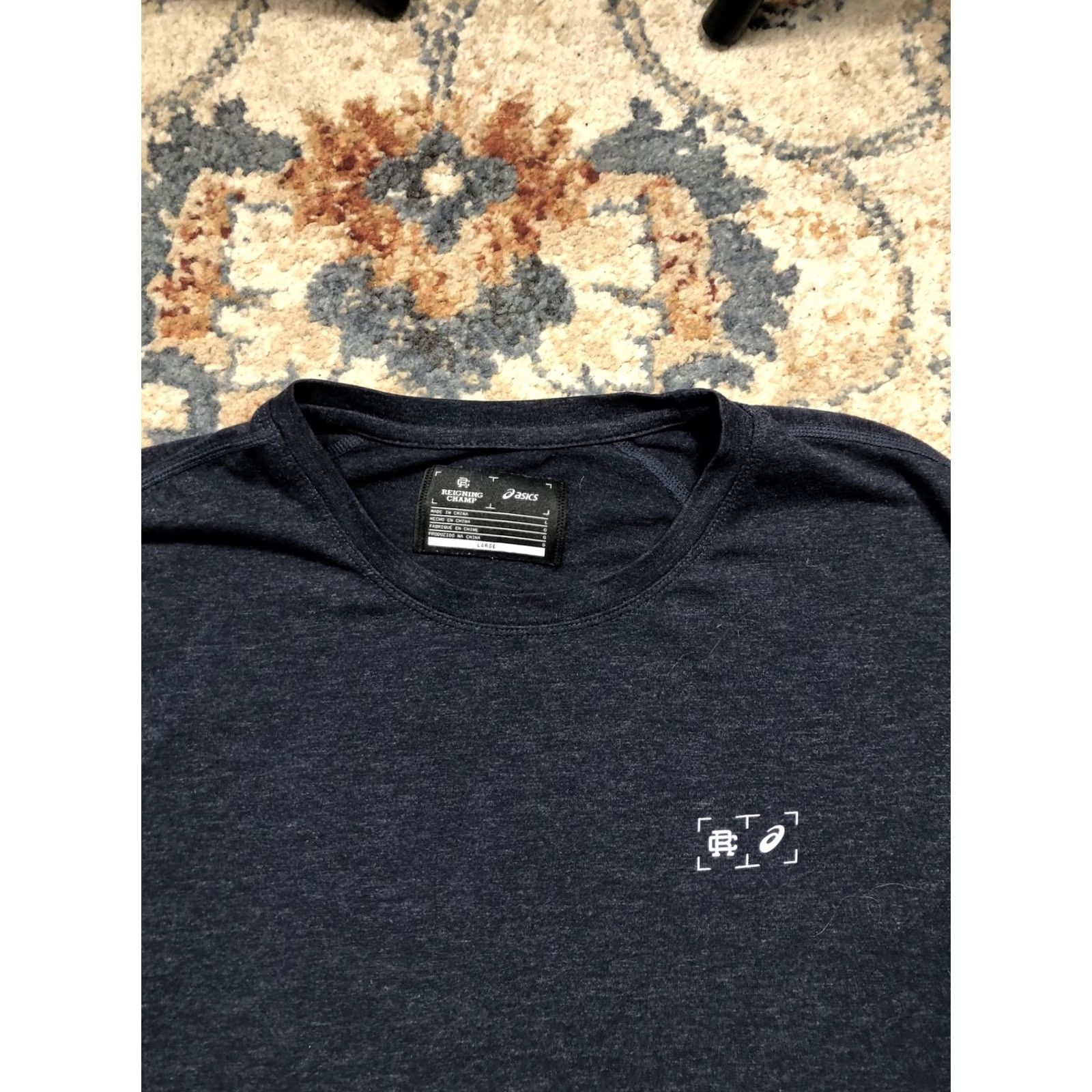 Reigning Champ Reigning Champ x ASICS Shirt Mens Large Navy Long Sleeve Graphic Logo Athletic Size US L / EU 52-54 / 3 - 2 Thumbnail
