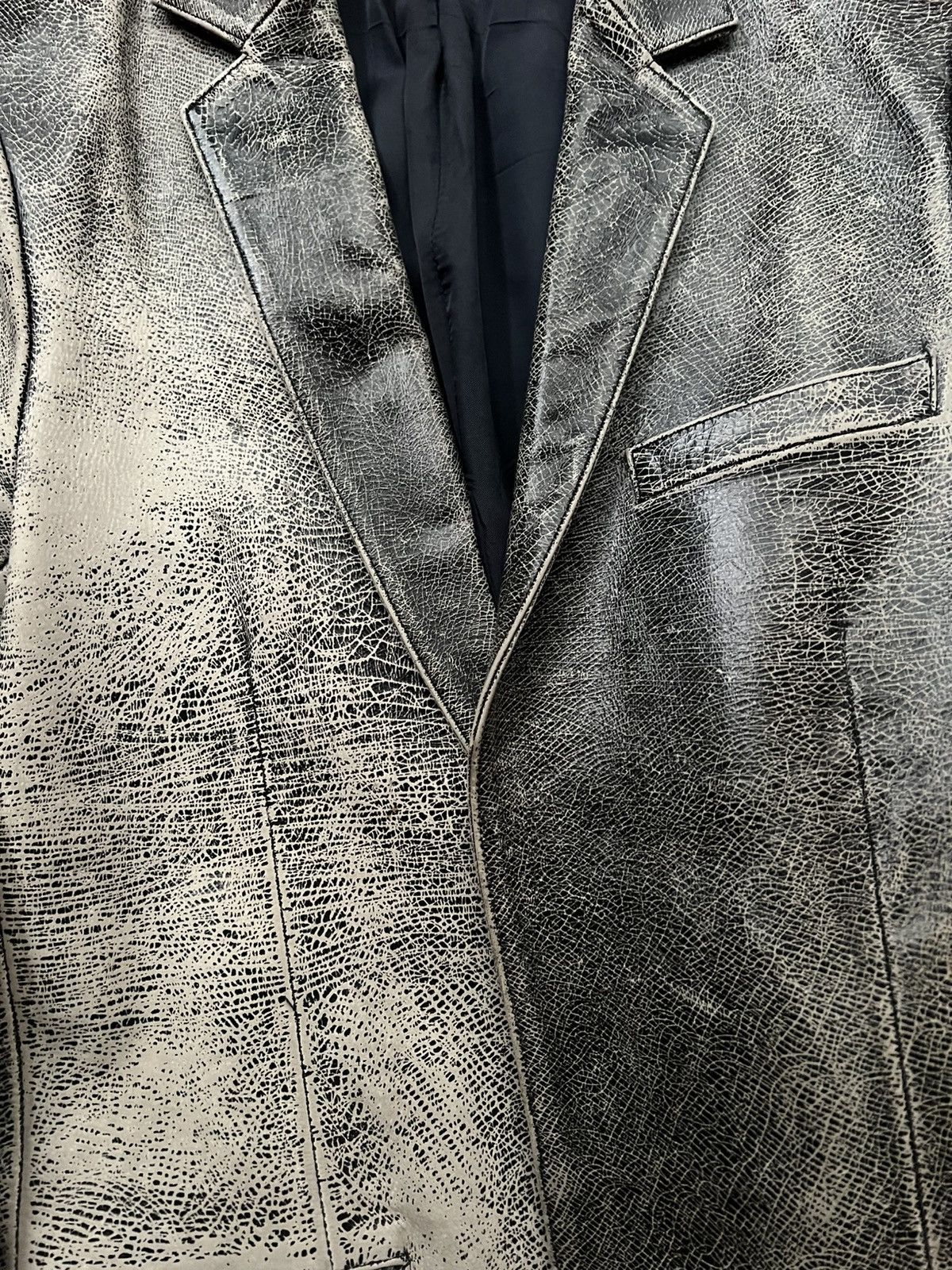 Dior Dior Homme FW02 Reflexion Sample Cracked Leather Jacket Size US S / EU 44-46 / 1 - 2 Thumbnail
