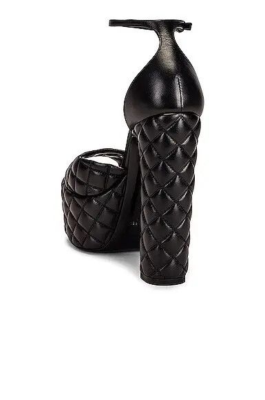 Saint Laurent Paris o1bcso1str1124 Jodie Platform Sandals in Black Size US 11 / IT 41 - 4 Thumbnail