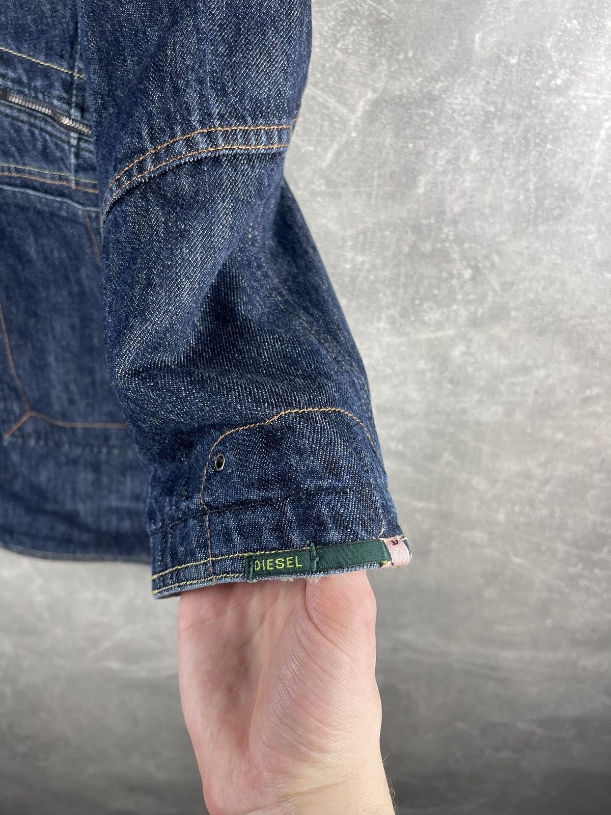 Diesel DIESEL Vintage 00s Avant Grade Sherpa Lined Heavy Denim Coat Size US S / EU 44-46 / 1 - 6 Thumbnail
