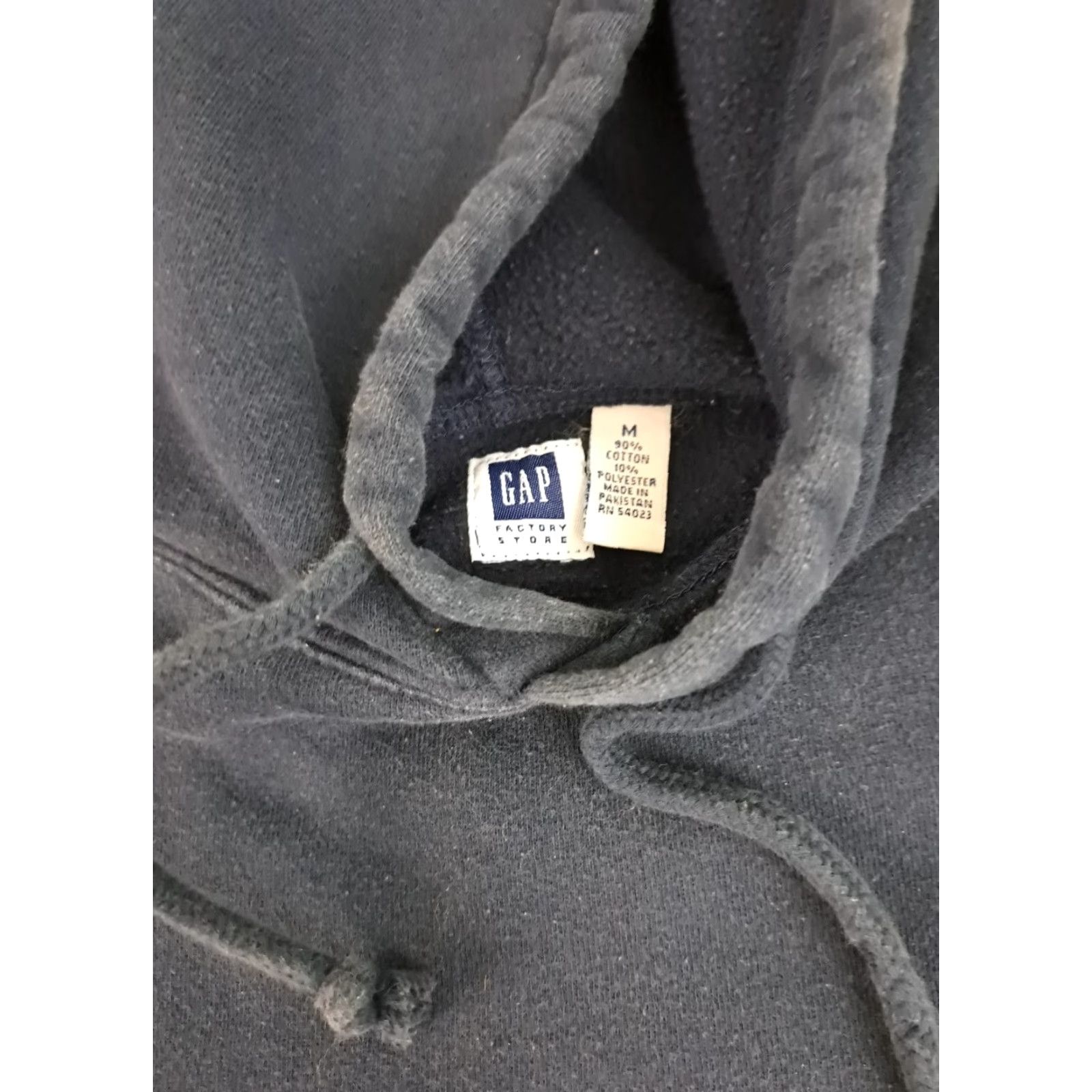 Gap VINTAGE Gap Athletic Navy Reverse Weave Medium Pullover Hooded Sweatshirt Size US M / EU 48-50 / 2 - 6 Thumbnail