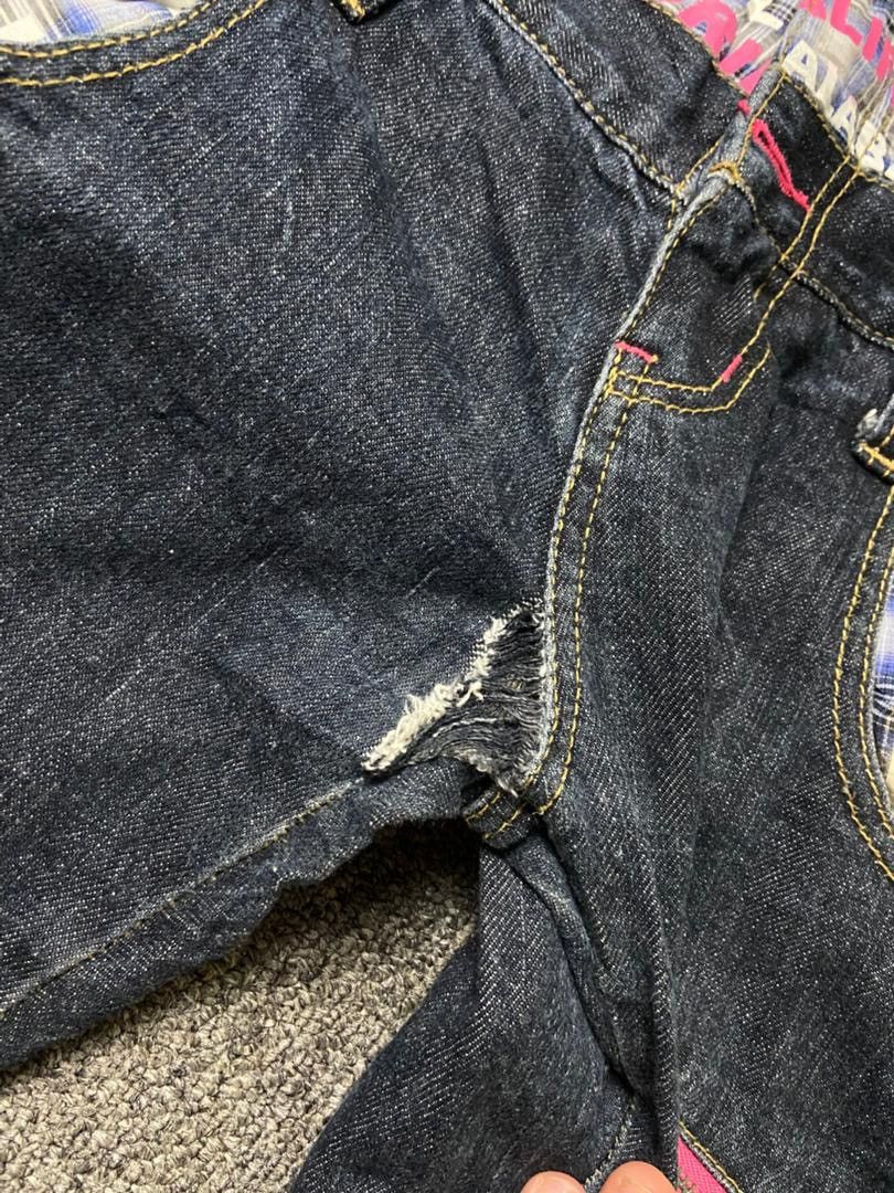 Japanese Brand NYLAUS Genuine Double Waist Three Quarter Jeans (186) Size US 29 - 9 Thumbnail