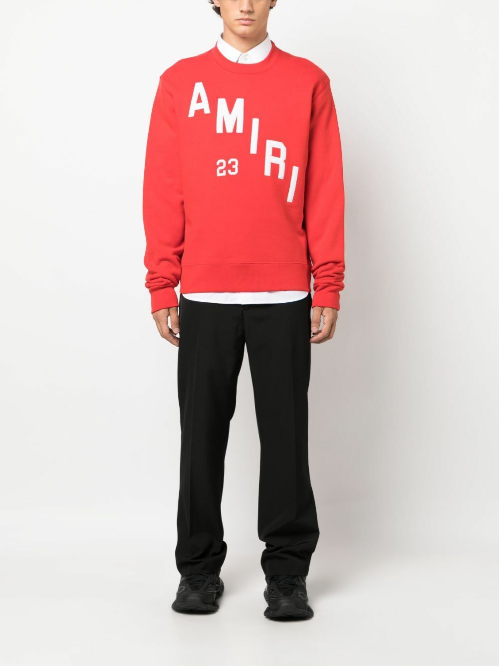 Amiri o1w1db10125 Logo Print Sweatshirt in Red & White Size US S / EU 44-46 / 1 - 5 Thumbnail
