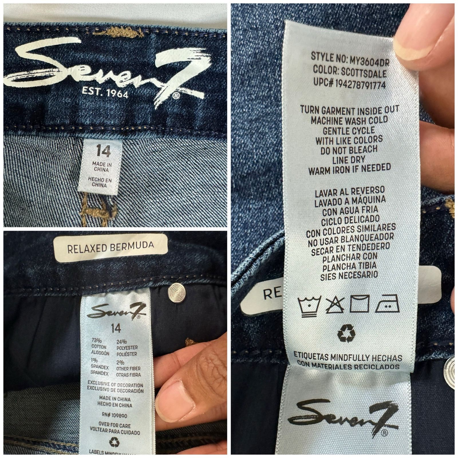 Seven 7 Seven 7 Women’s Scottsdale Relaxed Bermuda Shorts Size 14 Size 36" / US 14 / IT 50 - 5 Thumbnail