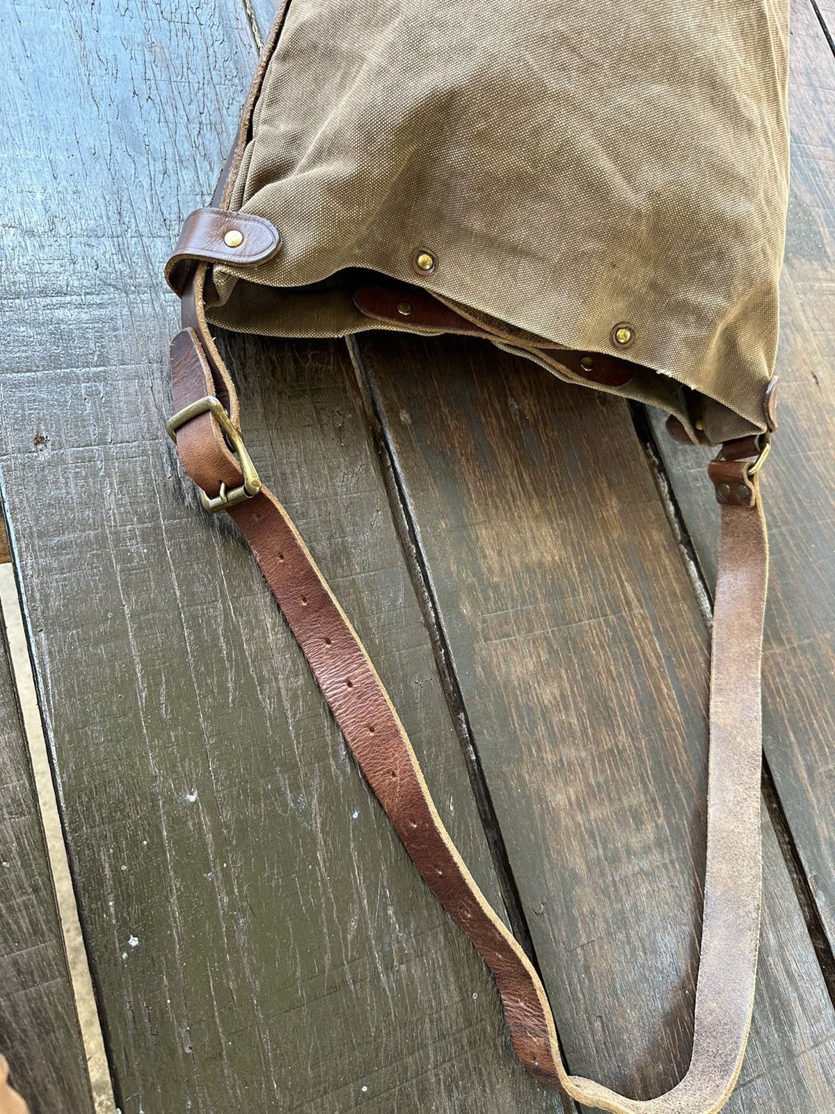 Japanese Brand × Vintage Suolo Japan Canvas Leather Tote Bag Size ONE SIZE - 11 Thumbnail