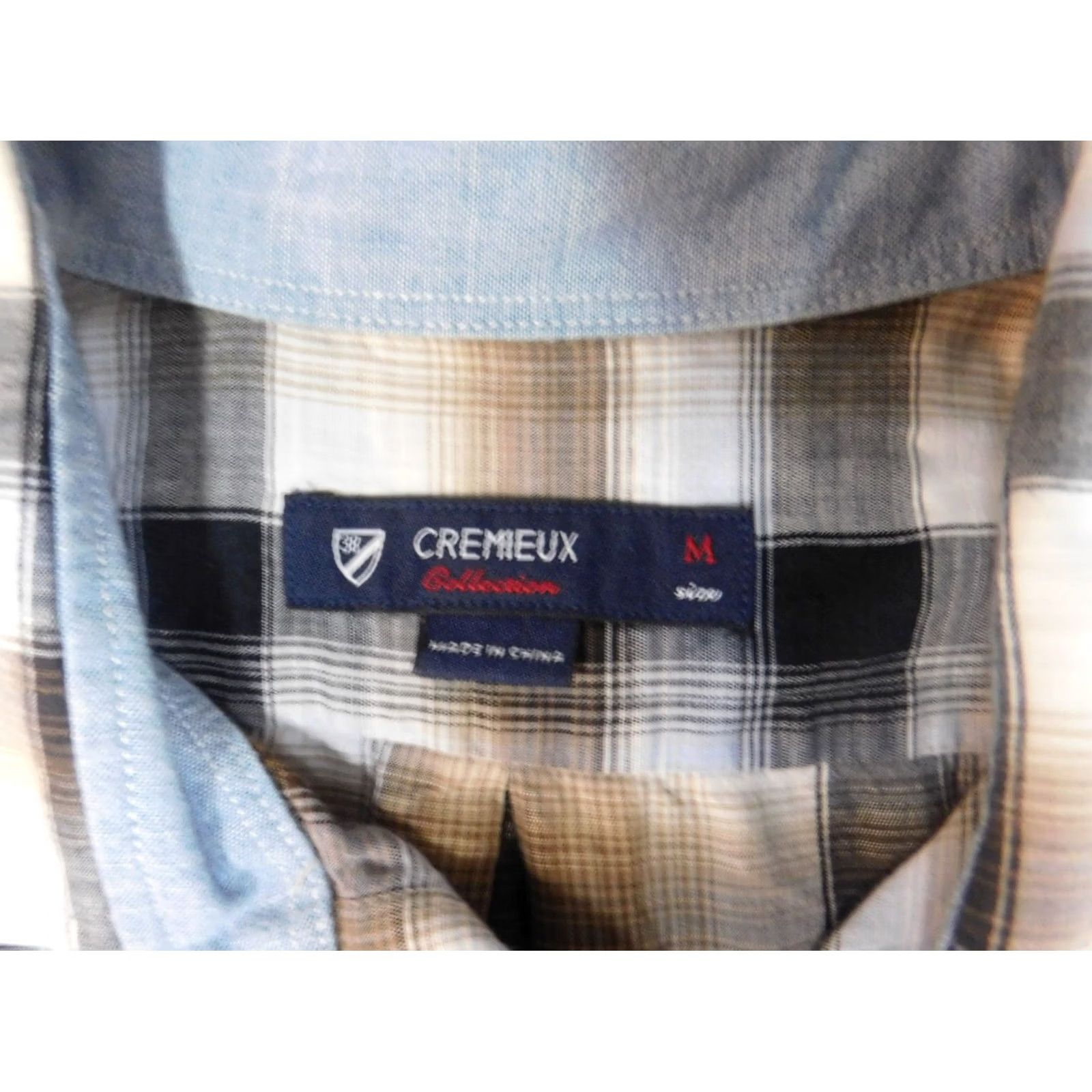 Cremieux Cremieux Mens Button-Up Shirt Medium Brown Plaid Long Sleeve Collared Knit Cotton Pocket Logo Slimming Classic Regular Color Multicolor Men Size US M / EU 48-50 / 2 - 6 Thumbnail