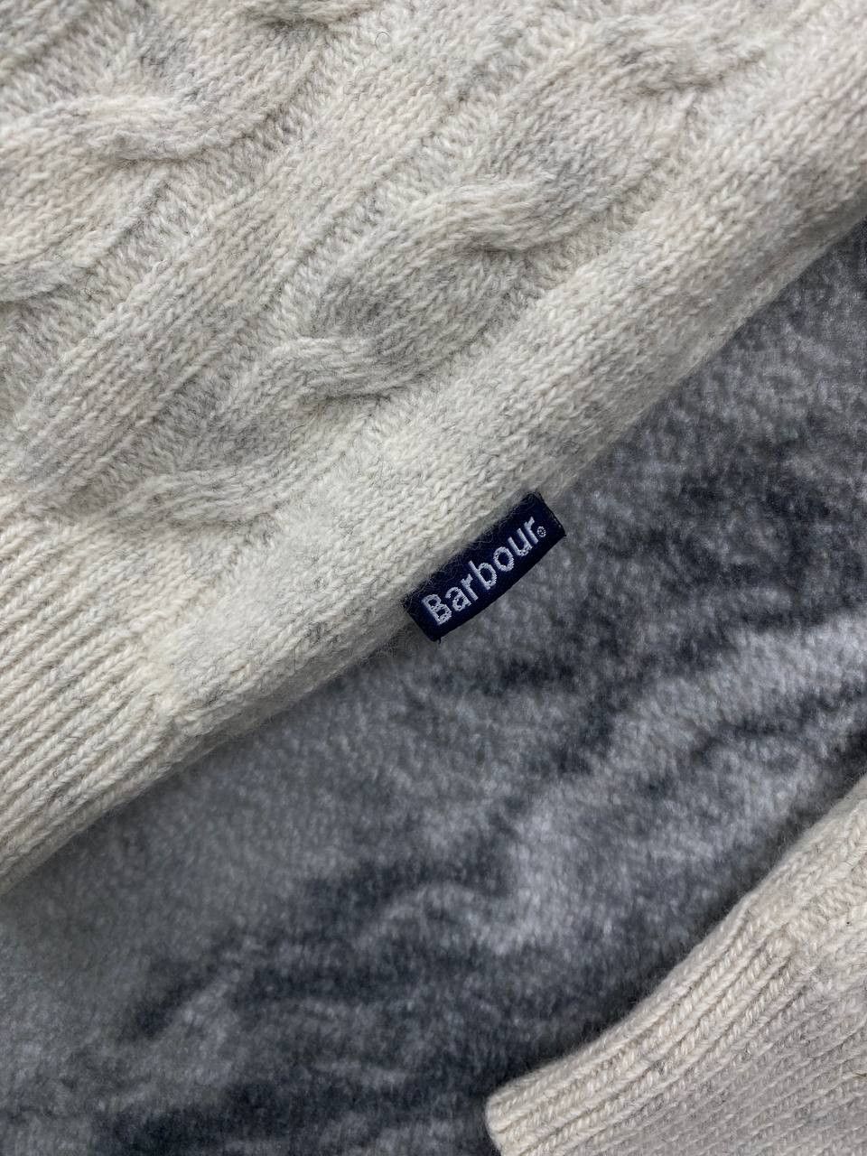 Barbour Vintage Barbour Cable Knit Wool Sweater Men Size S White Size US S / EU 44-46 / 1 - 6 Thumbnail