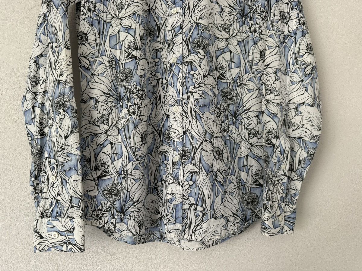Gucci Floral Print Cotton Shirt in Blue & White Size US M / EU 48-50 / 2 - 4 Thumbnail