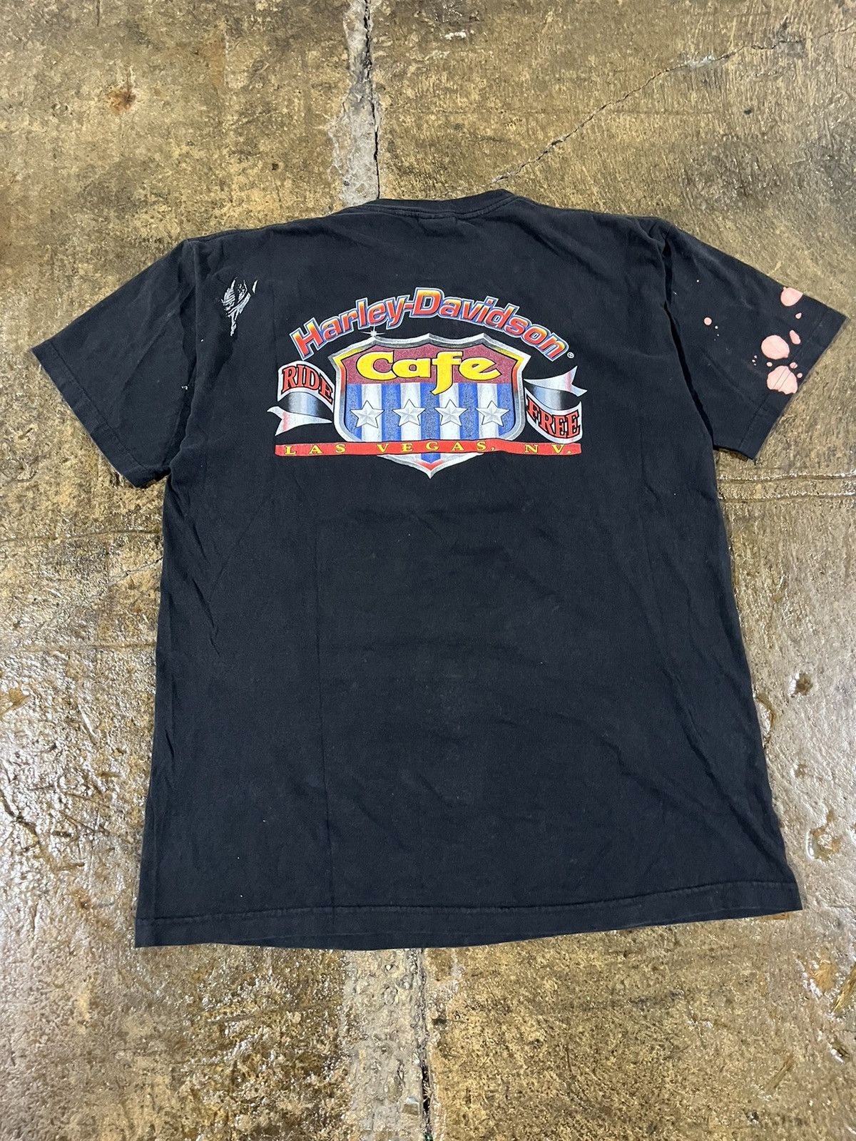 Harley Davidson × Vintage Crazy Vintage Harley Davidson Las Vegas Biker Tee Shirt Size US L / EU 52-54 / 3 - 8 Thumbnail
