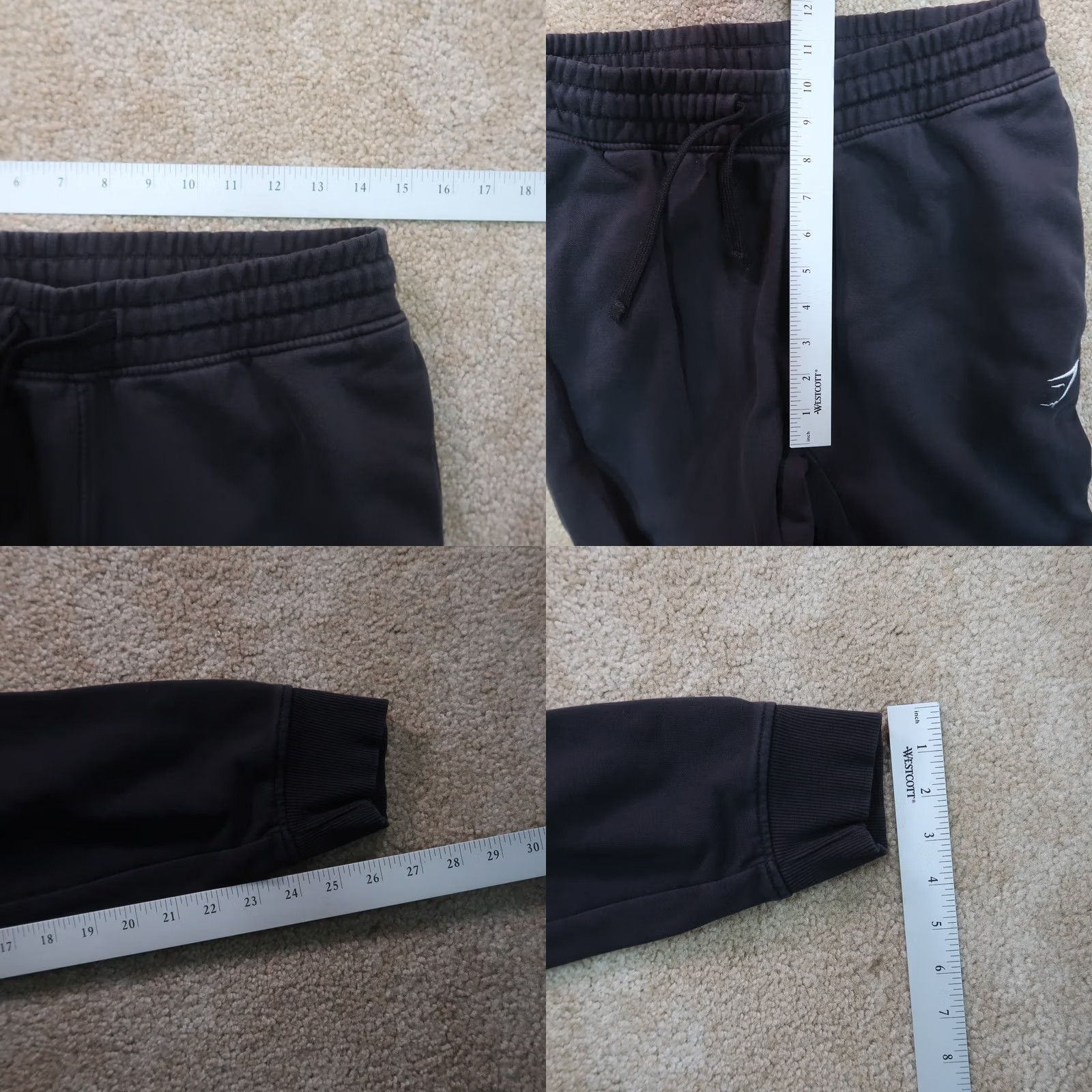 Gymshark Gymshark Jogger Sweatpants Men's S Black Tapered Leg Athletic Sports Size US 29 - 8 Thumbnail