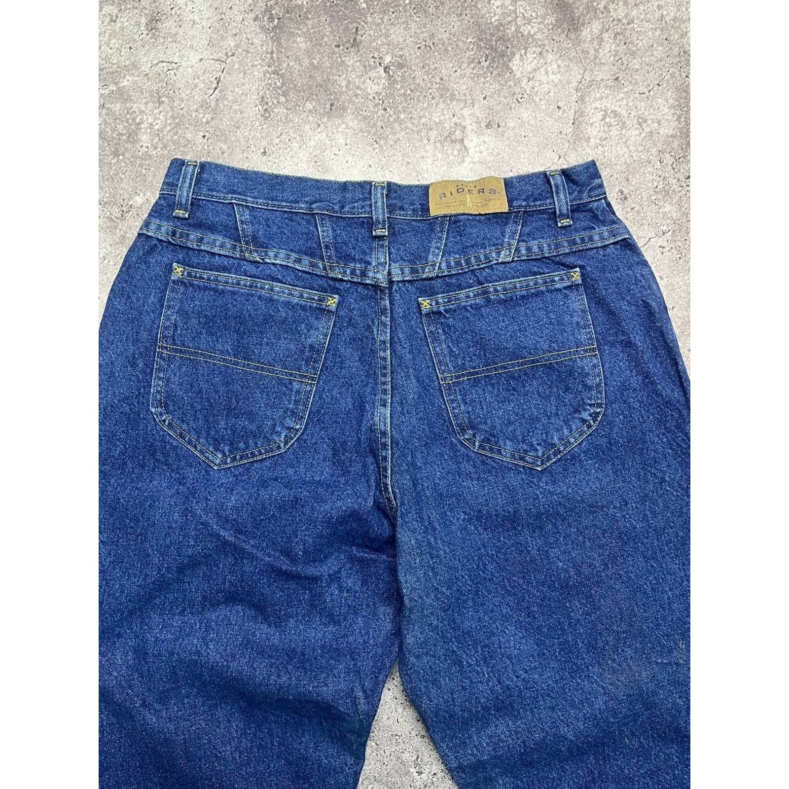 Japanese Brand Vintage Riders High Waist Straight Leg Jeans Blue 90s Style Size 32" / US 10 / IT 46 - 3 Thumbnail