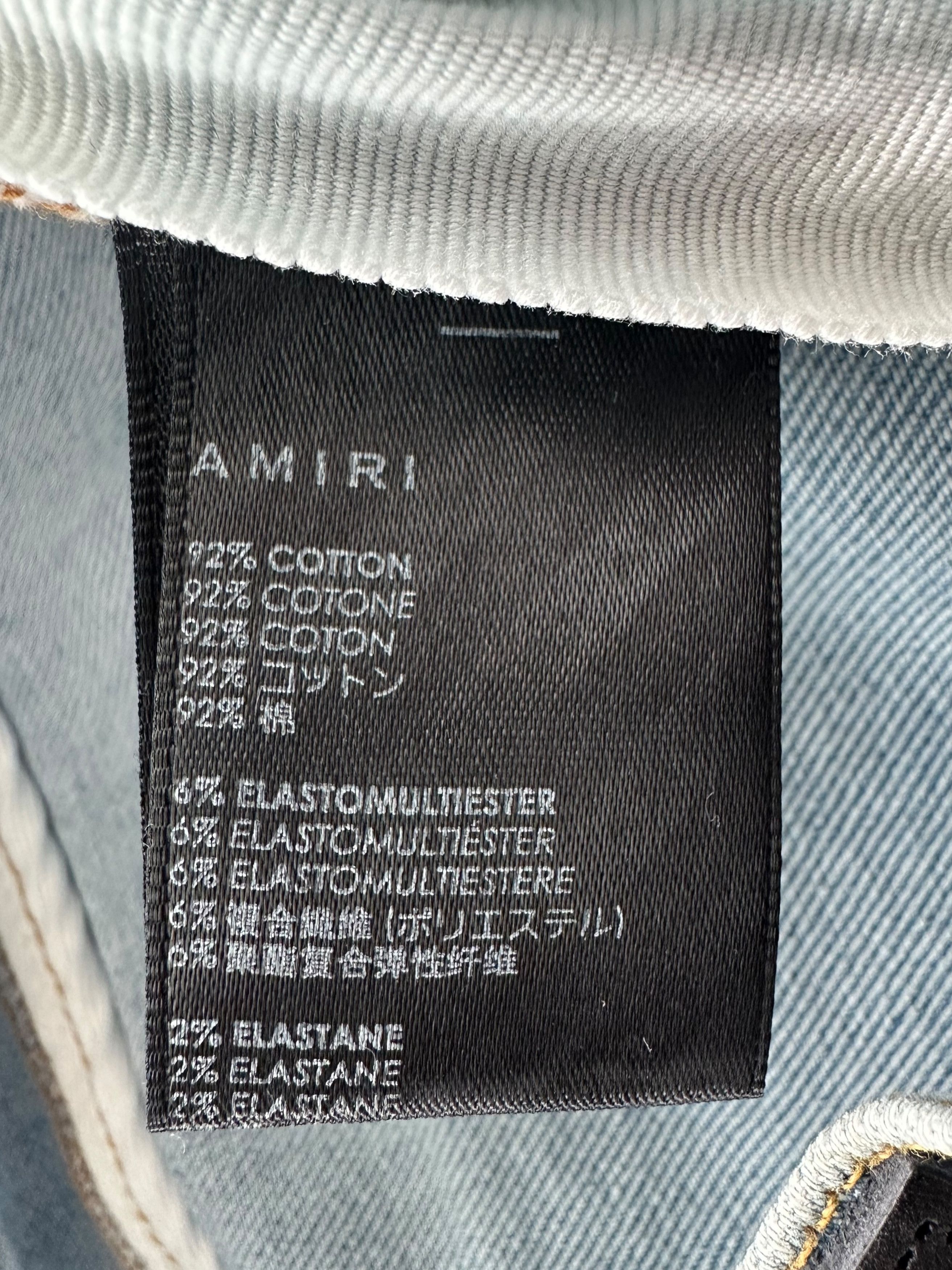 Amiri Amiri Light Indigo Camouflage Patch MX1 Jeans Size US 40 / EU 56 - 4 Thumbnail