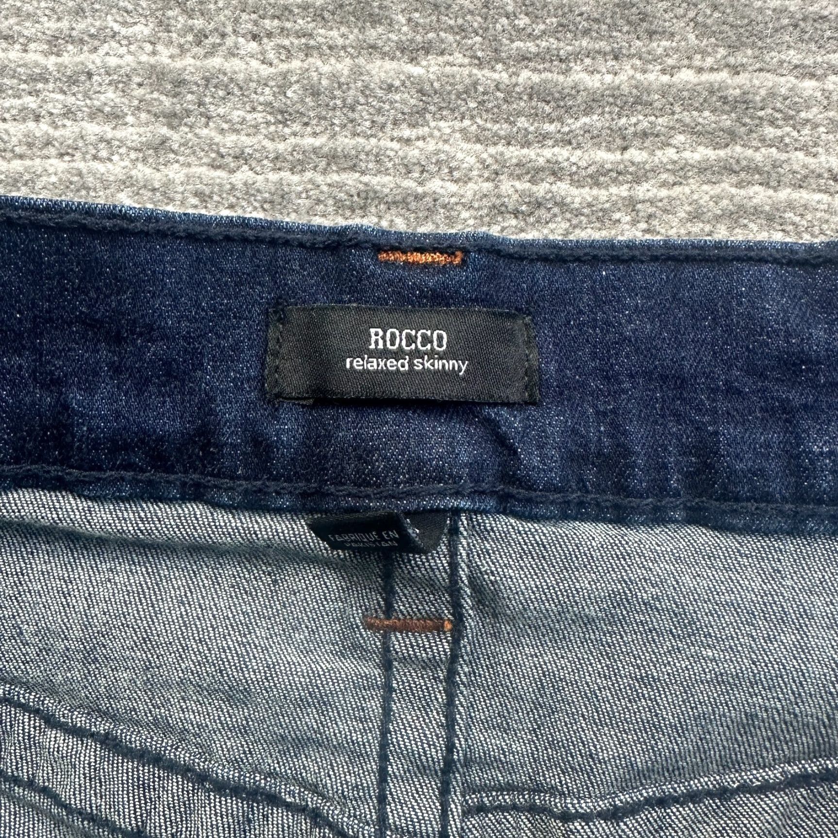 True Religion NEW True Religion Rocco Jeans Mens 36x35 Blue Denim Pants Flap Relaxed Skinny Size US 36 / EU 52 - 4 Thumbnail