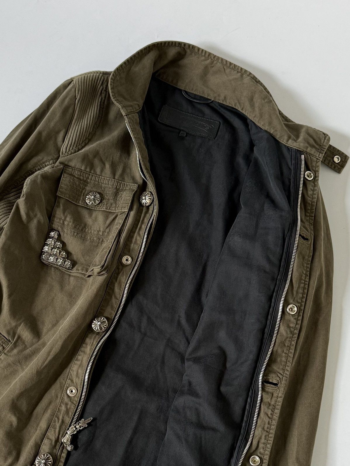 Chrome Hearts Chrome Hearts Cherry Bomb Navy Green Military Jacket Size US M / EU 48-50 / 2 - 6 Thumbnail